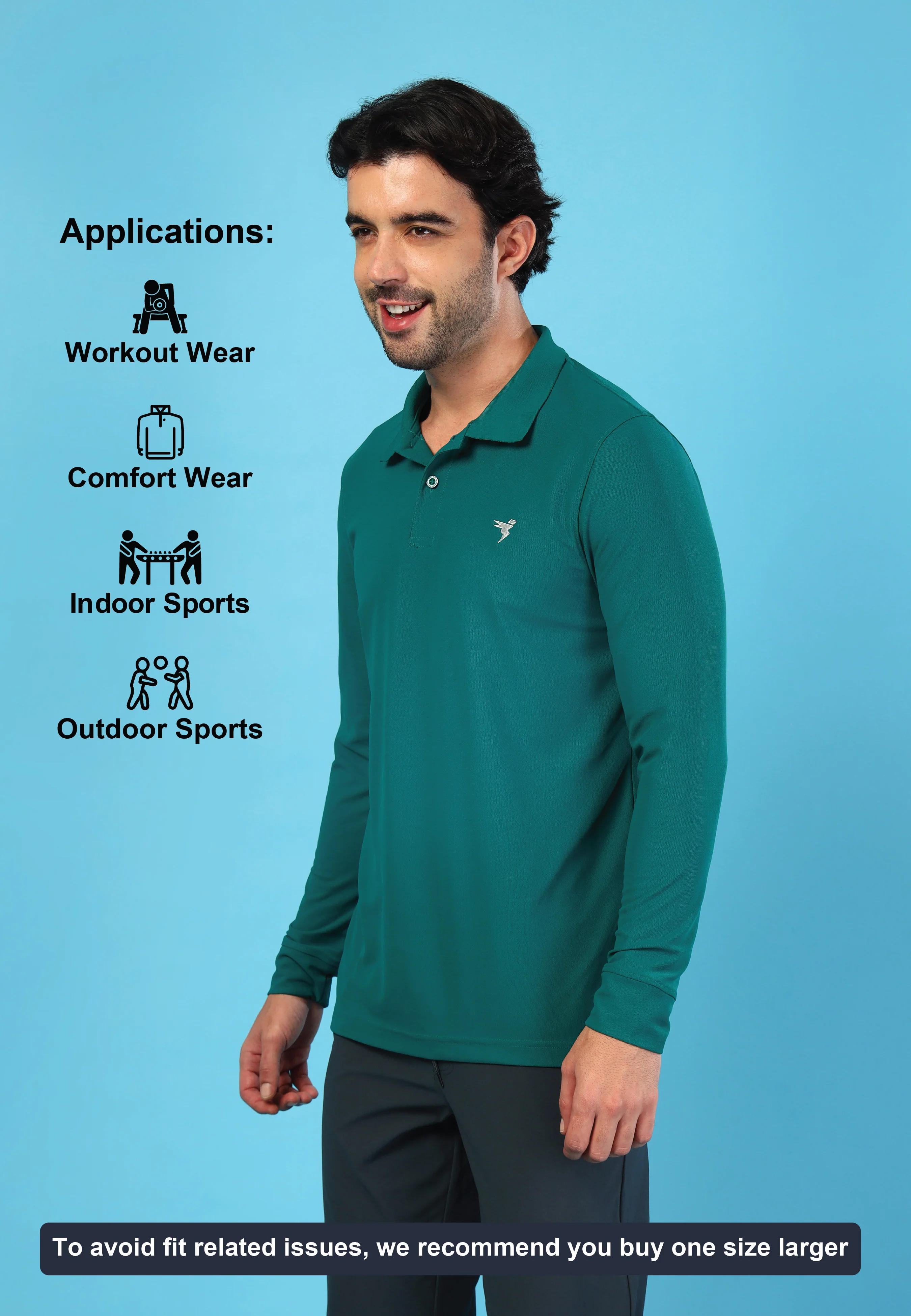 Men Solid Slim Fit Polo T-shirt with MATPIQ - Image 5