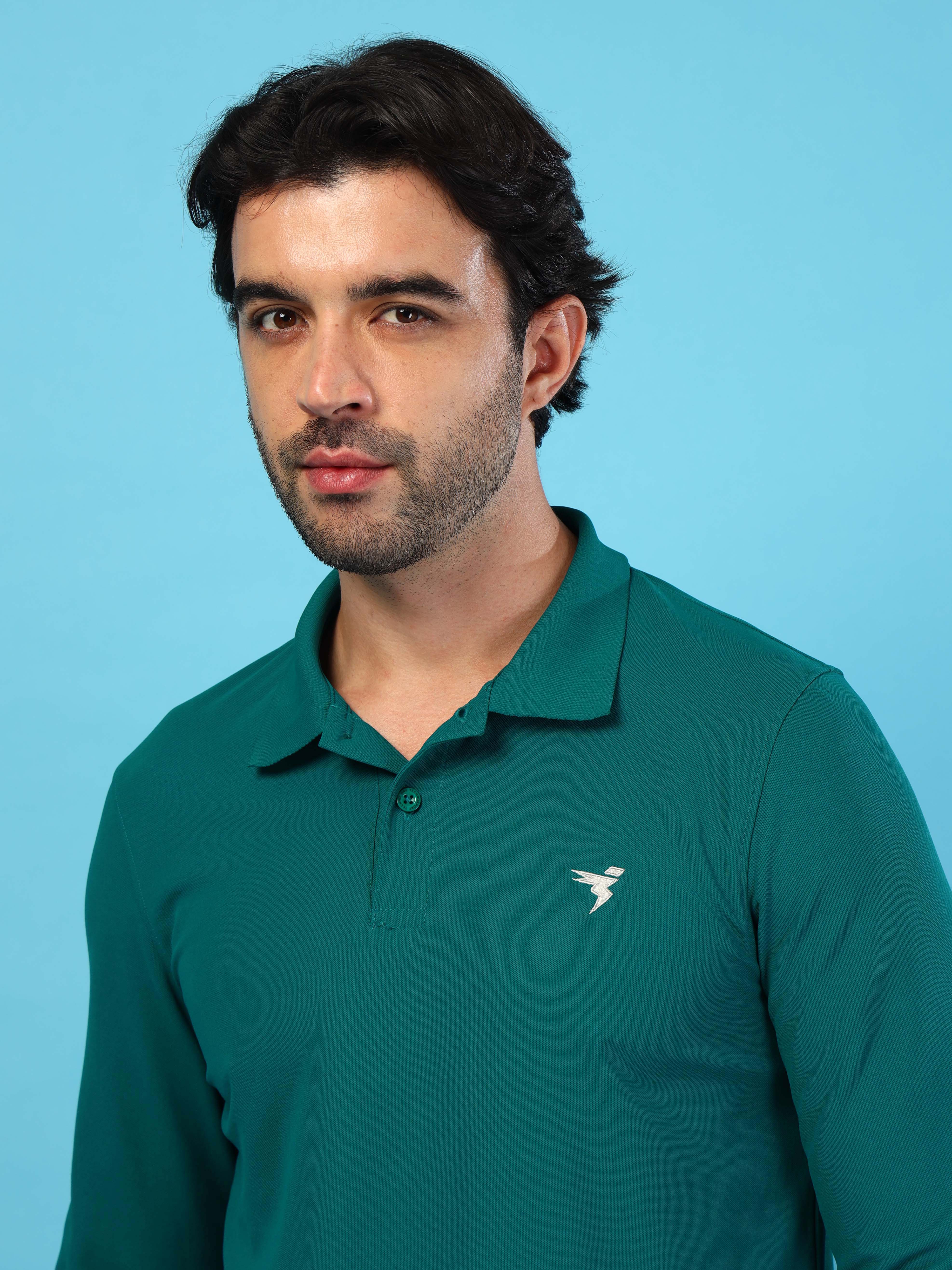 Men Solid Slim Fit Polo T-shirt with MATPIQ - Image 6