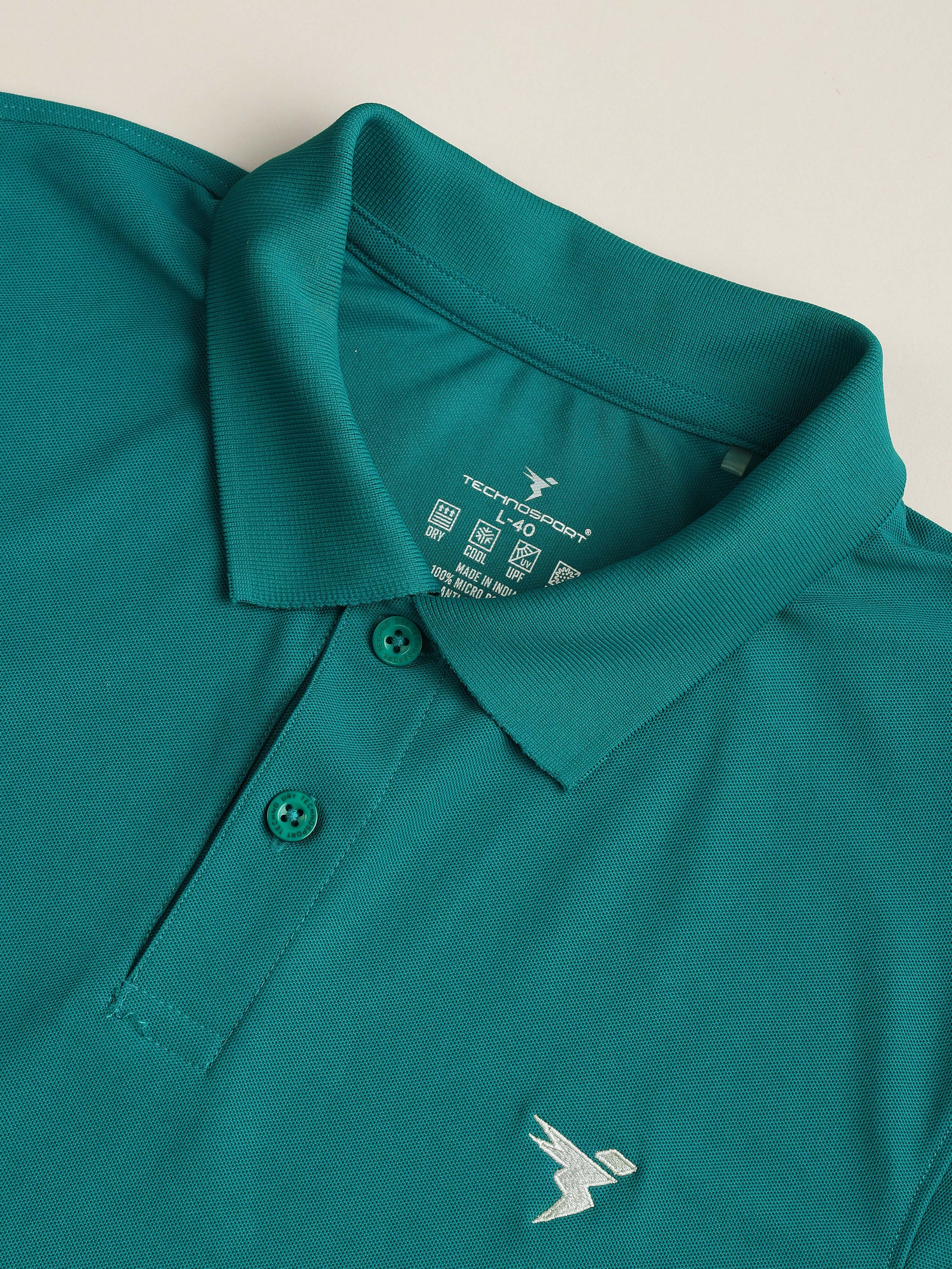 Men Solid Slim Fit Polo T-shirt with MATPIQ - Image 7