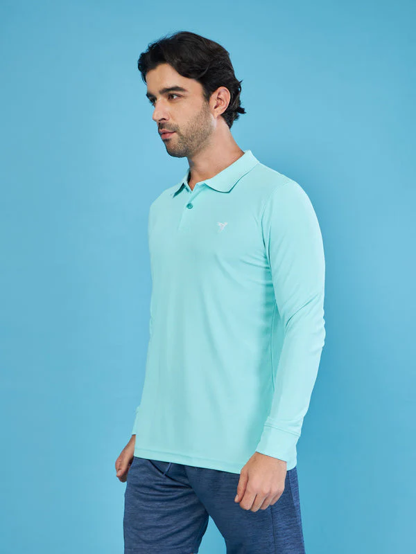 Men Solid Slim Fit Polo T-shirt with MATPIQ - Image 4