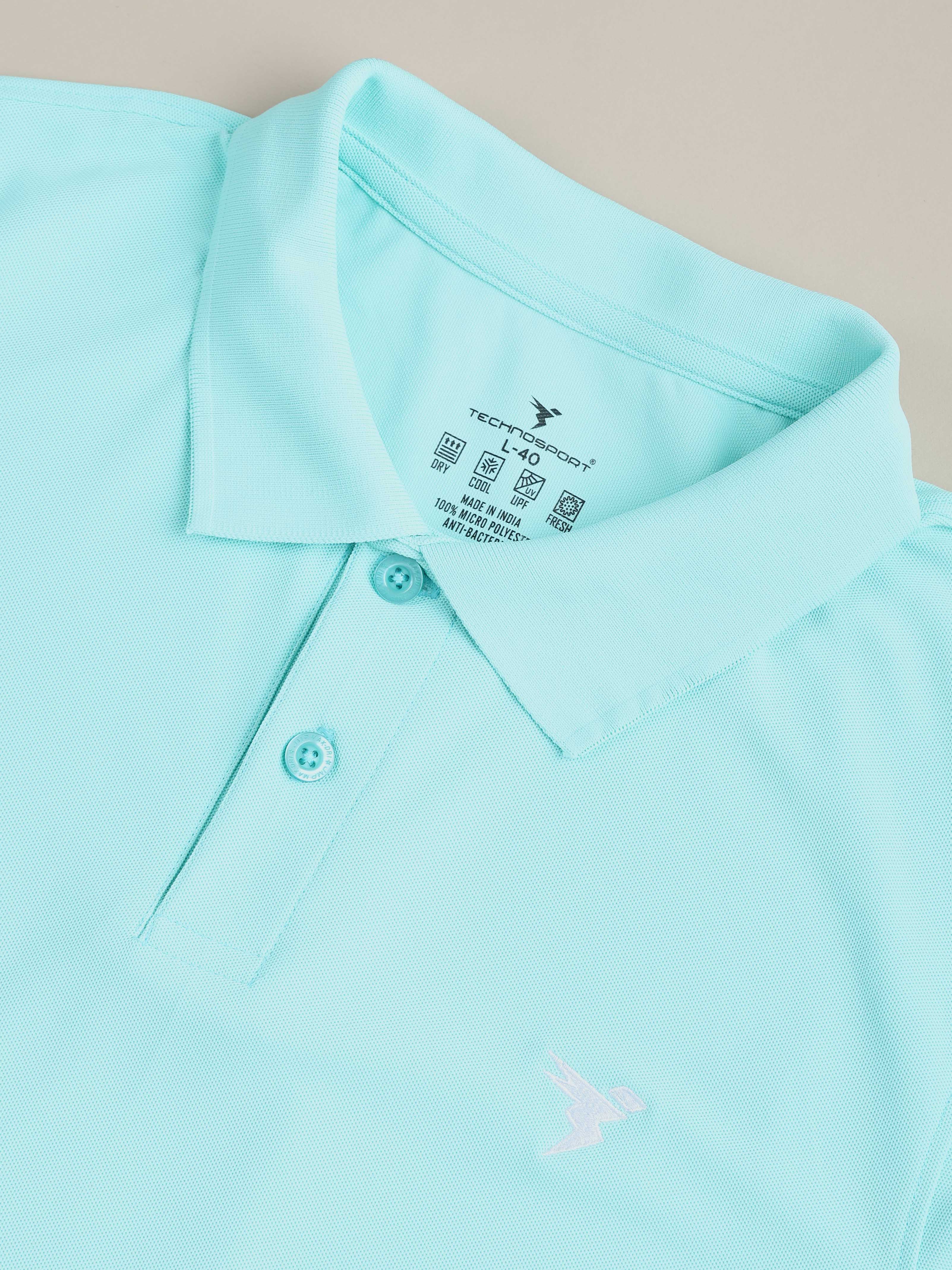 Men Solid Slim Fit Polo T-shirt with MATPIQ - Image 8