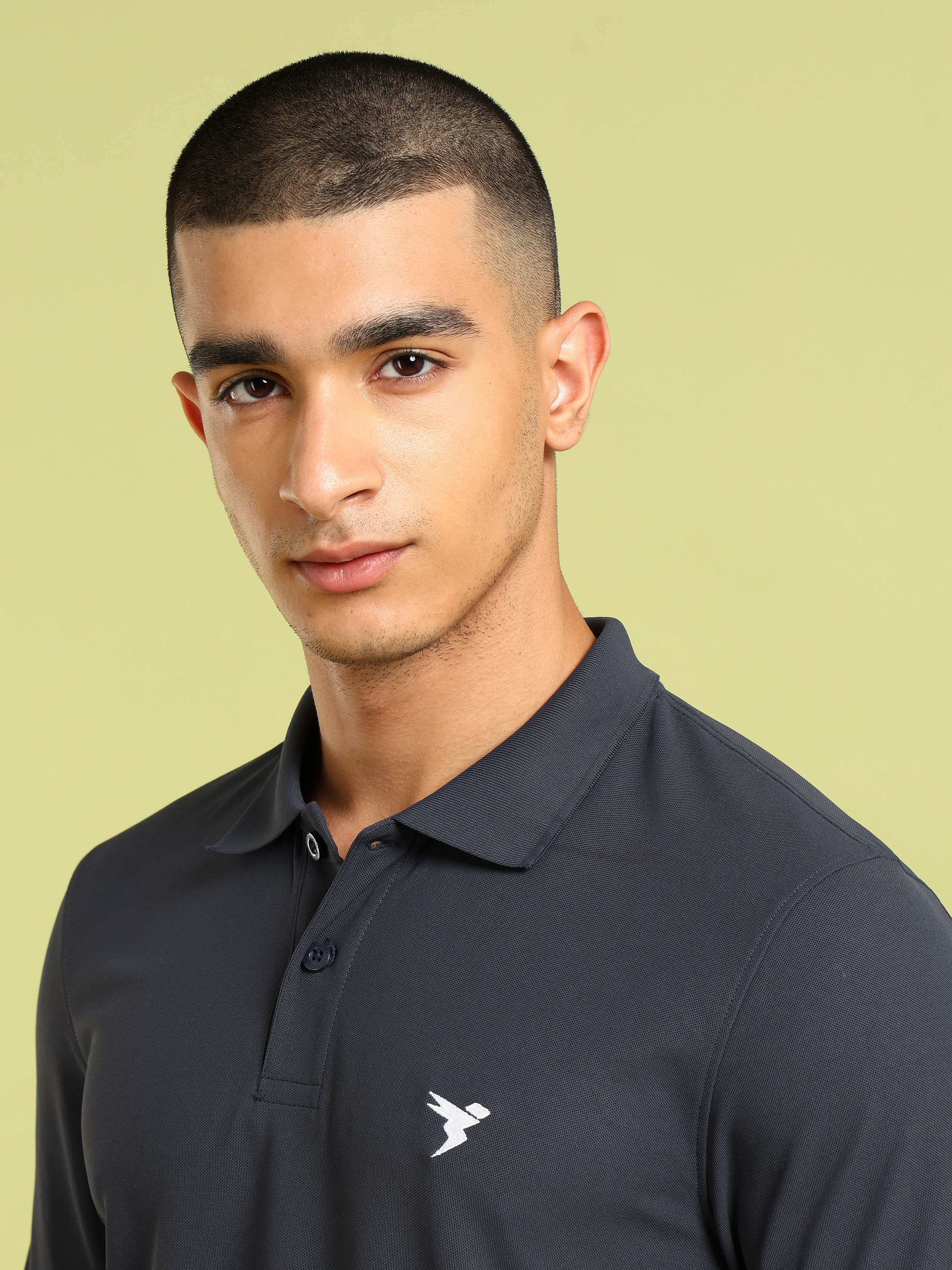 Men Solid Slim Fit Polo T-shirt with MATPIQ - Image 6