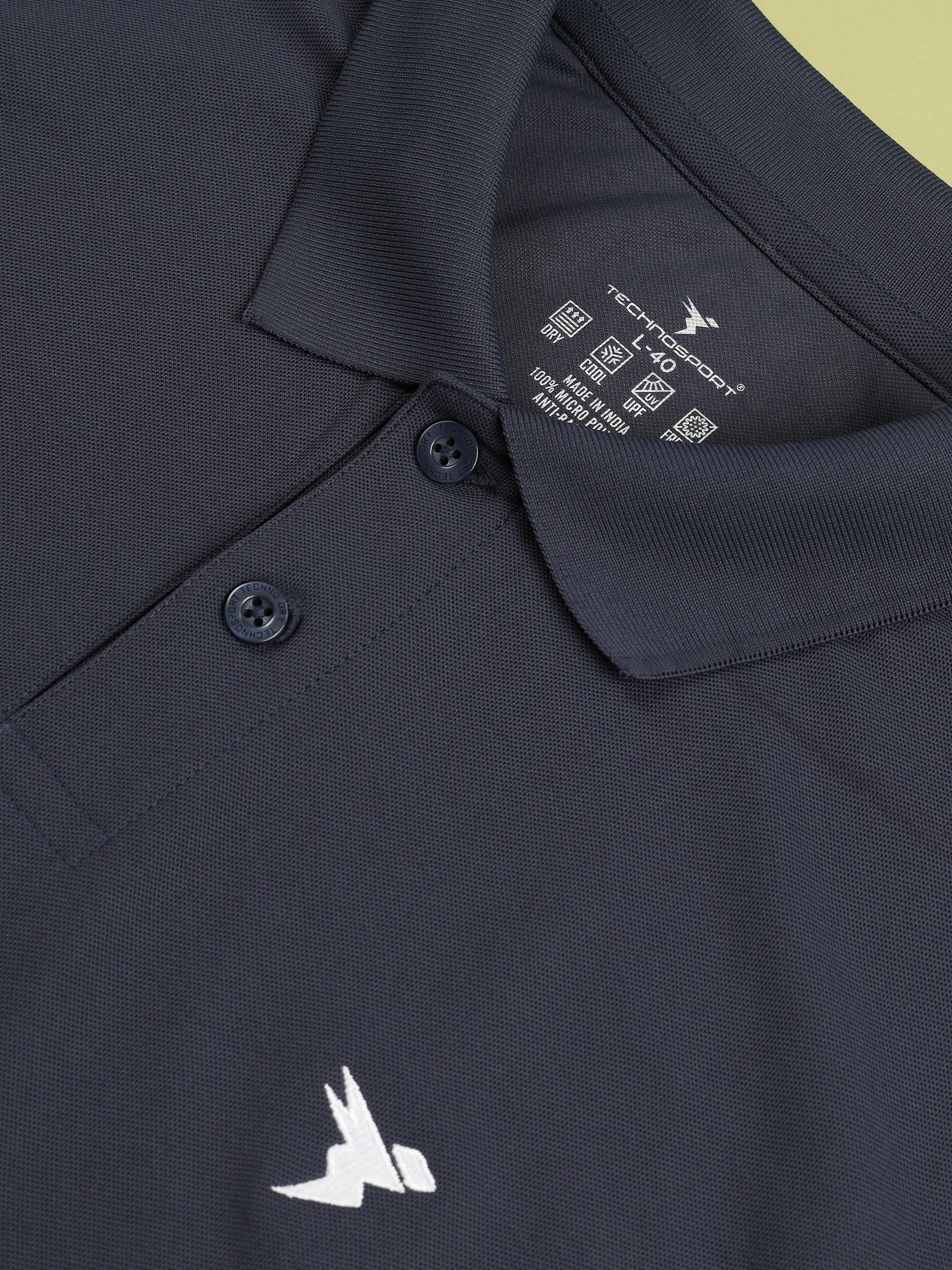 Men Solid Slim Fit Polo T-shirt with MATPIQ - Image 7