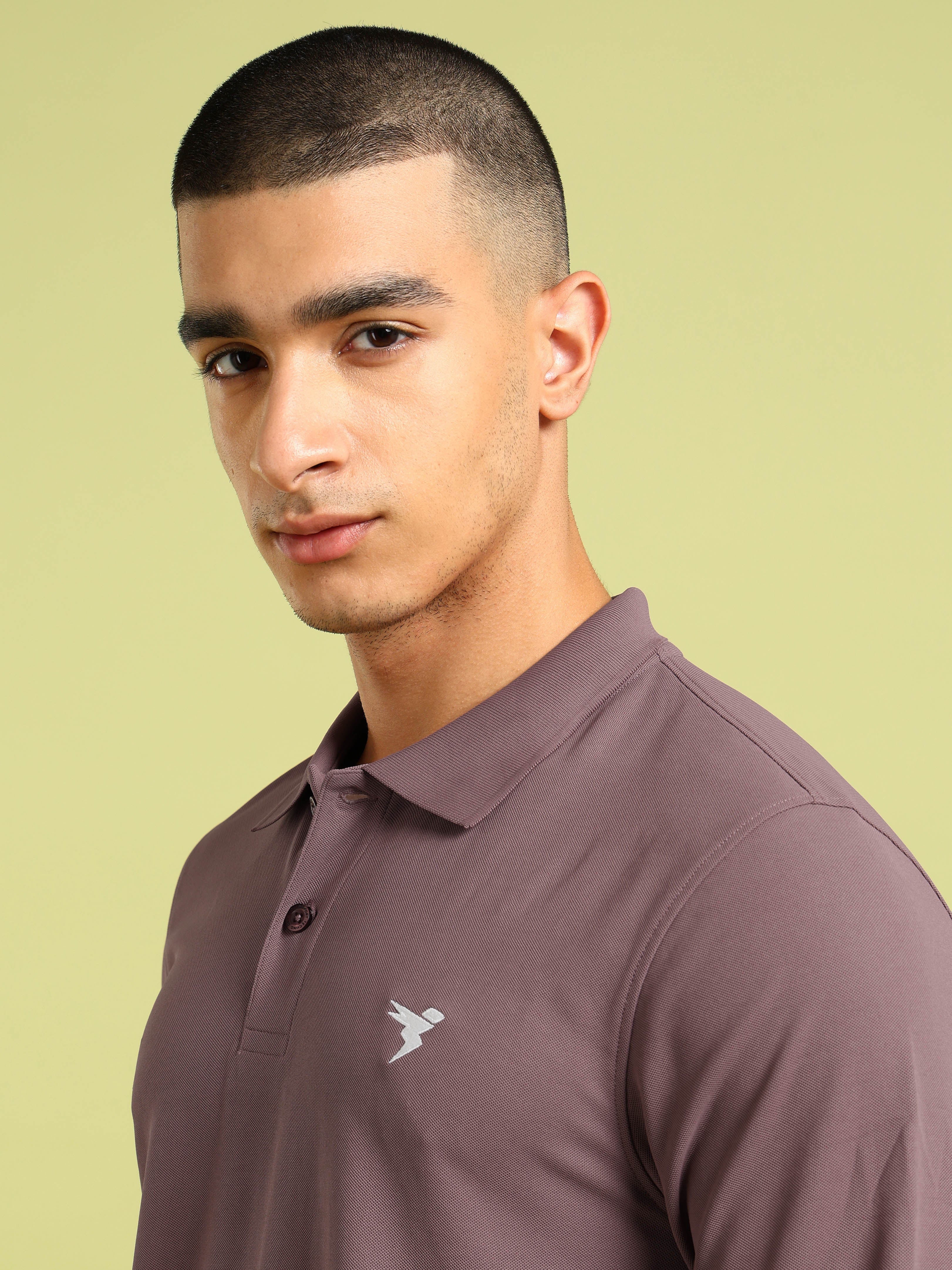 Men Solid Slim Fit Polo T-shirt with MATPIQ - Image 6