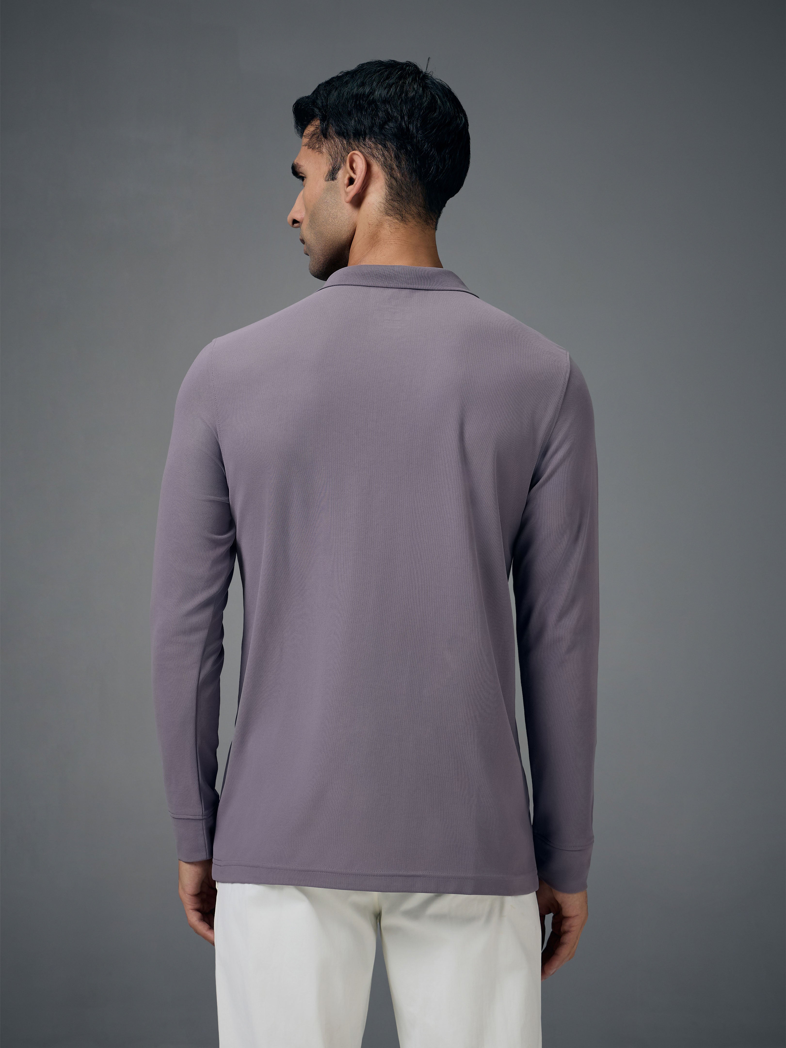 Men Solid Slim Fit Polo T-shirt with MATPIQ - Image 3