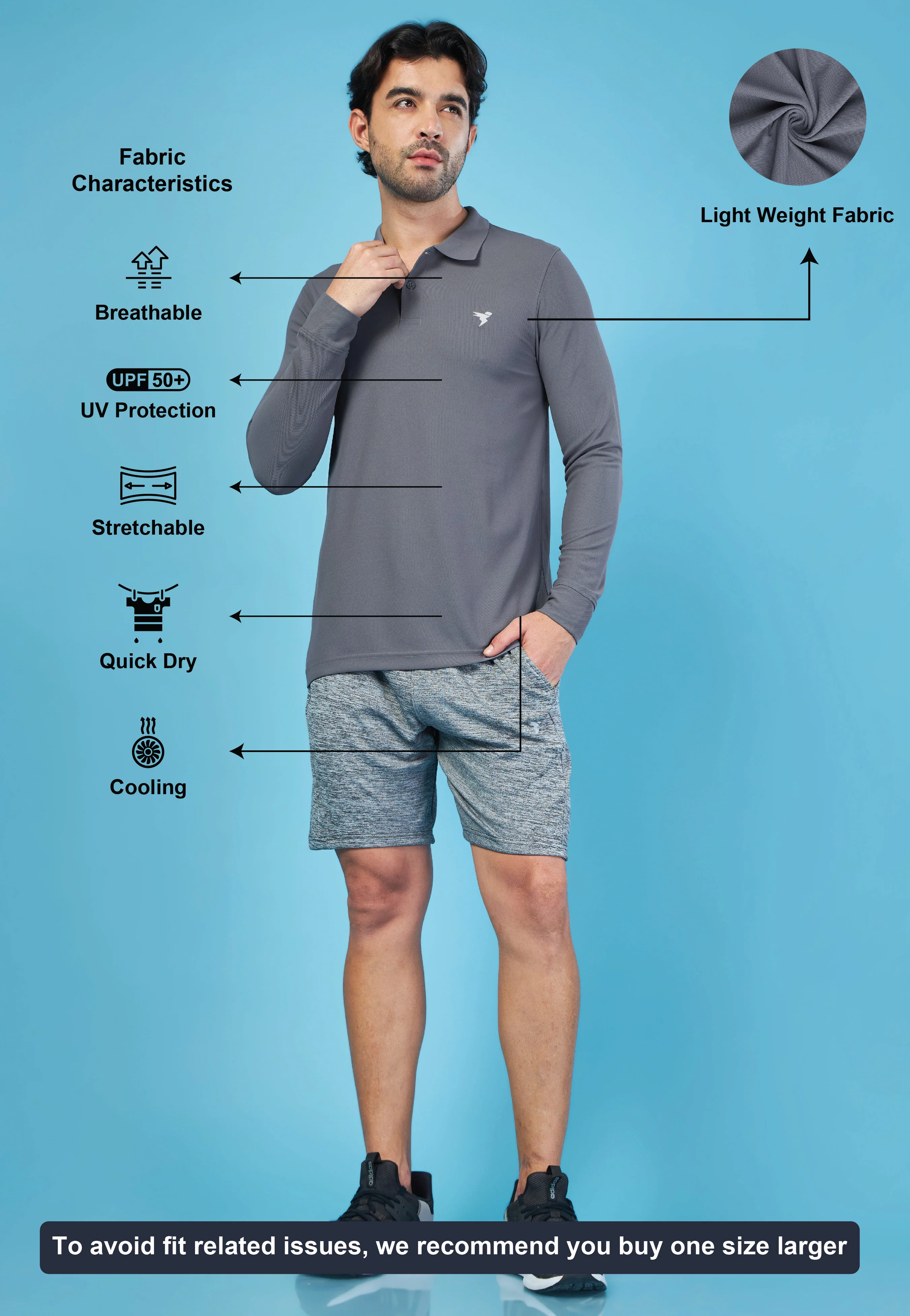 Men Solid Slim Fit Polo T-shirt with MATPIQ - Image 4