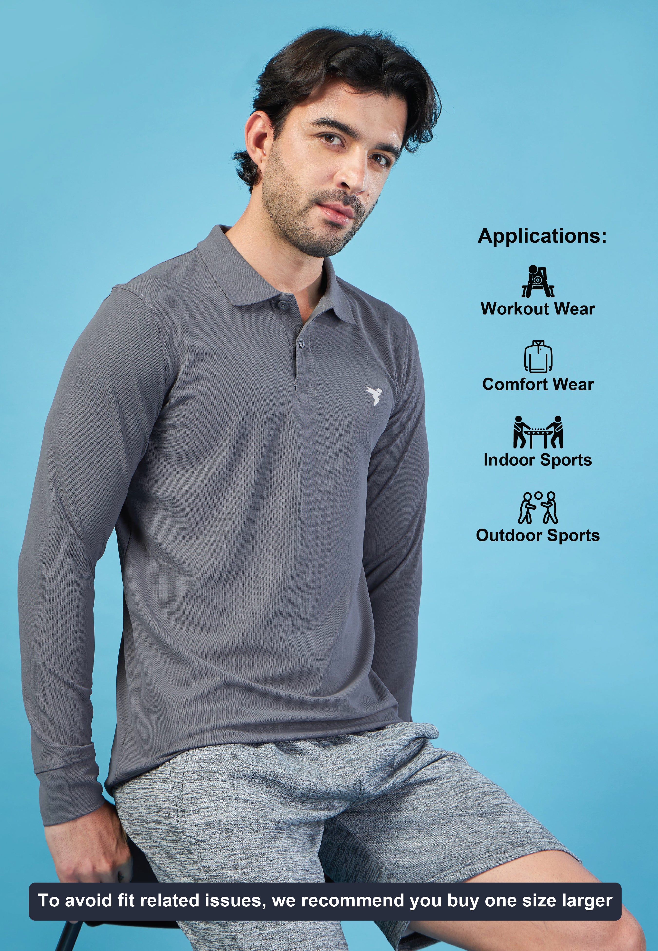 Men Solid Slim Fit Polo T-shirt with MATPIQ - Image 5