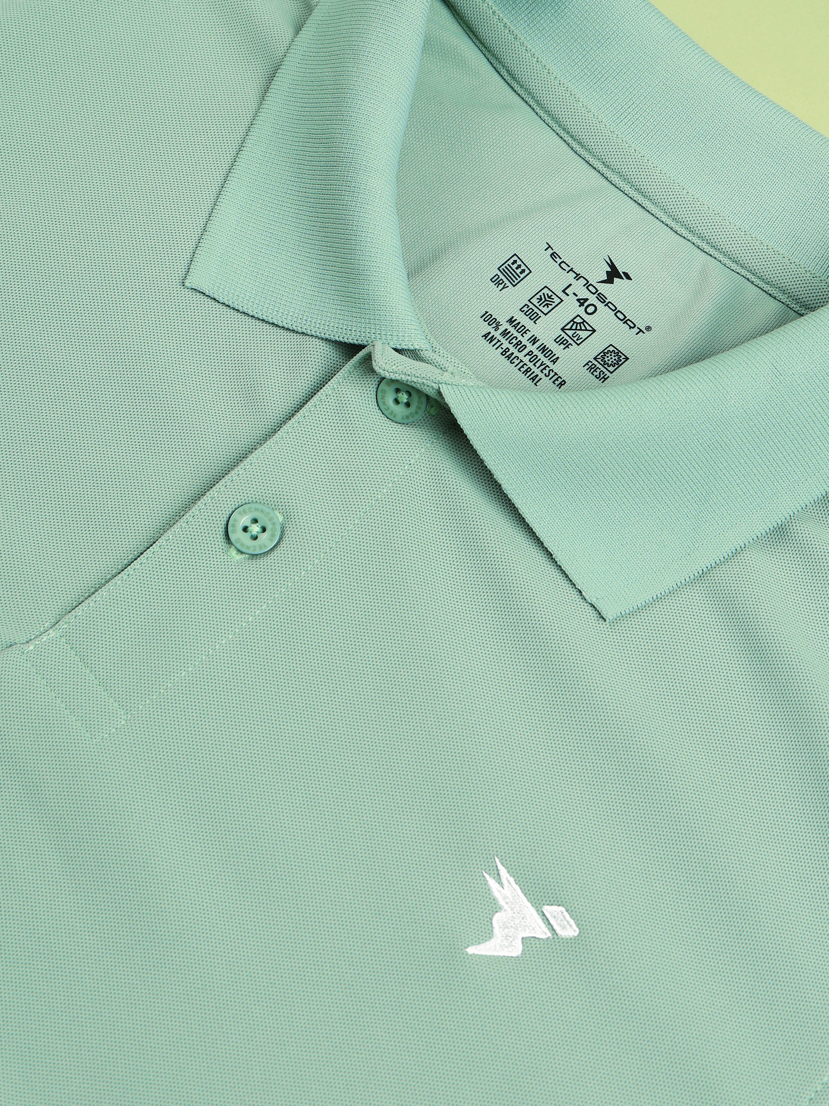 Men Solid Slim Fit Polo T-shirt with MATPIQ - Image 7