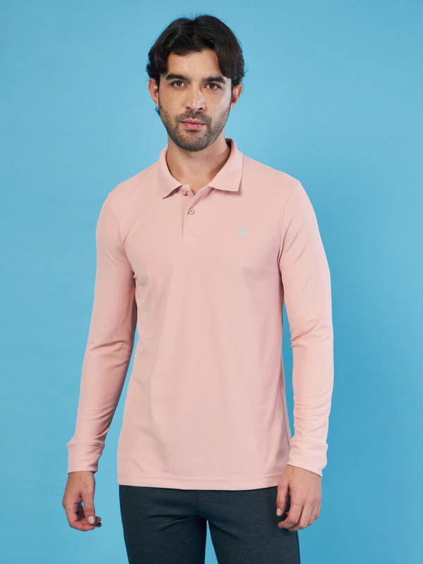 Men Solid Slim Fit Polo T-shirt with MATPIQ - Image 2