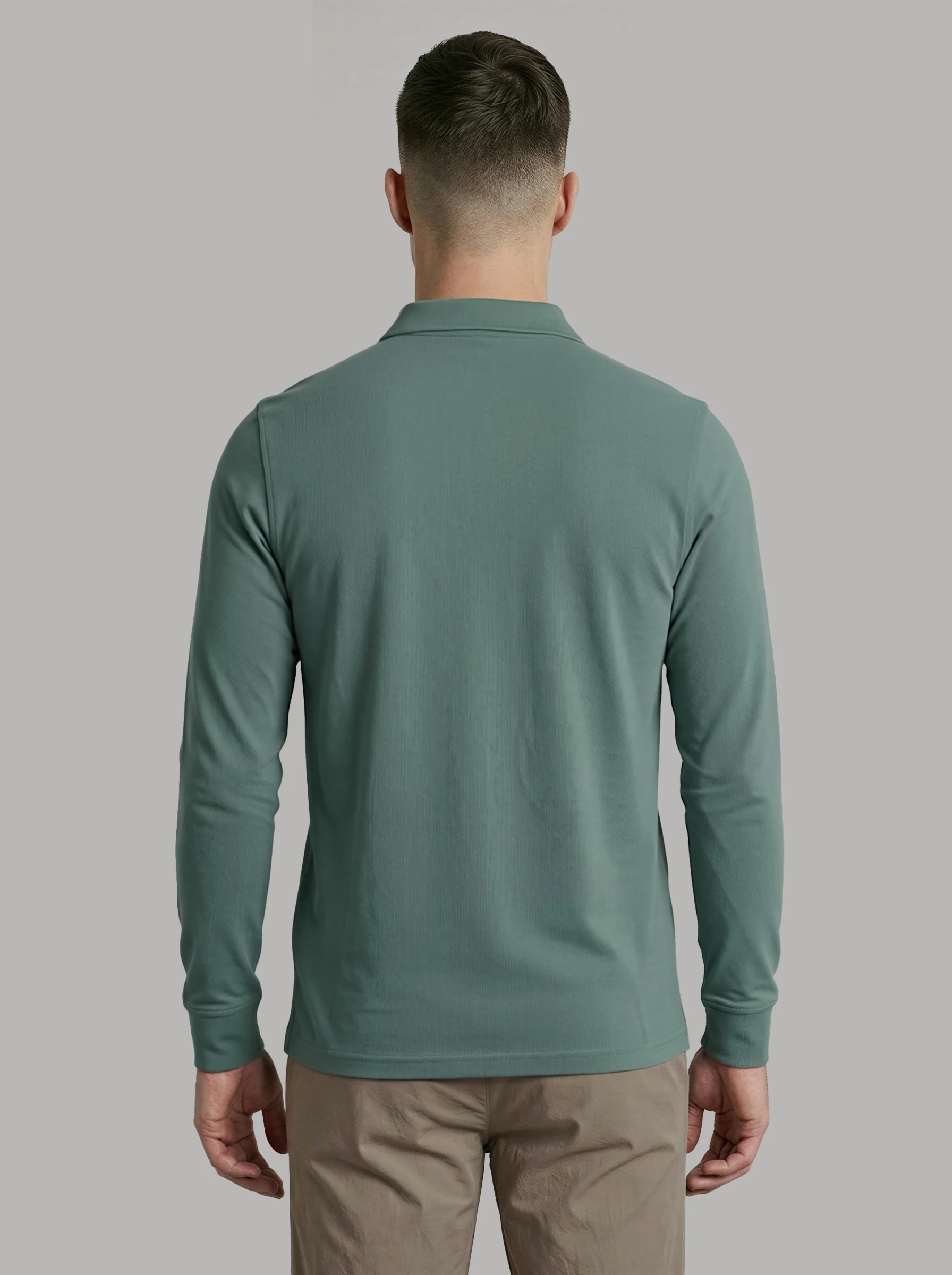 Men Solid Slim Fit Polo T-shirt with MATPIQ - Image 3