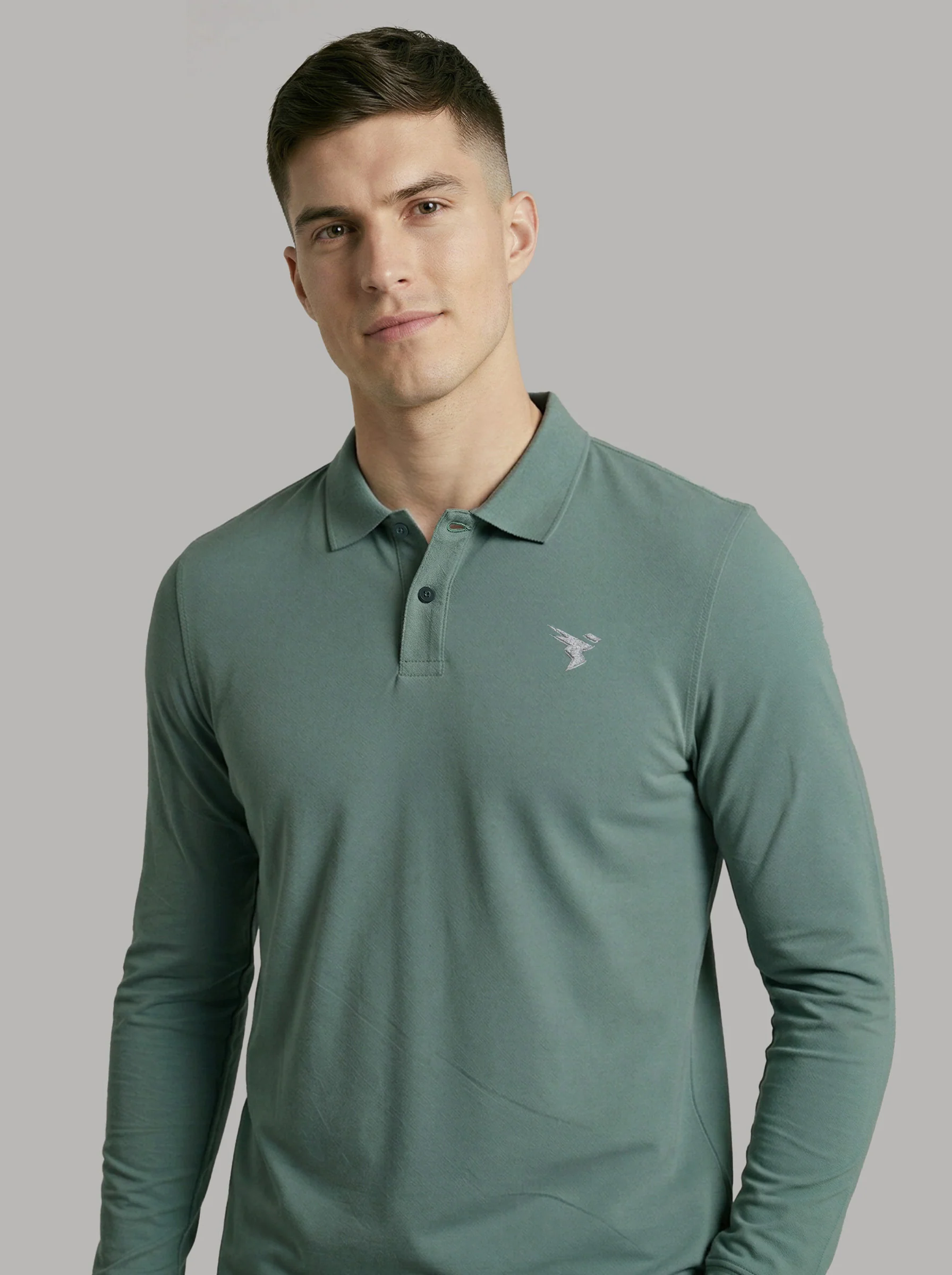 Men Solid Slim Fit Polo T-shirt with MATPIQ - Image 7