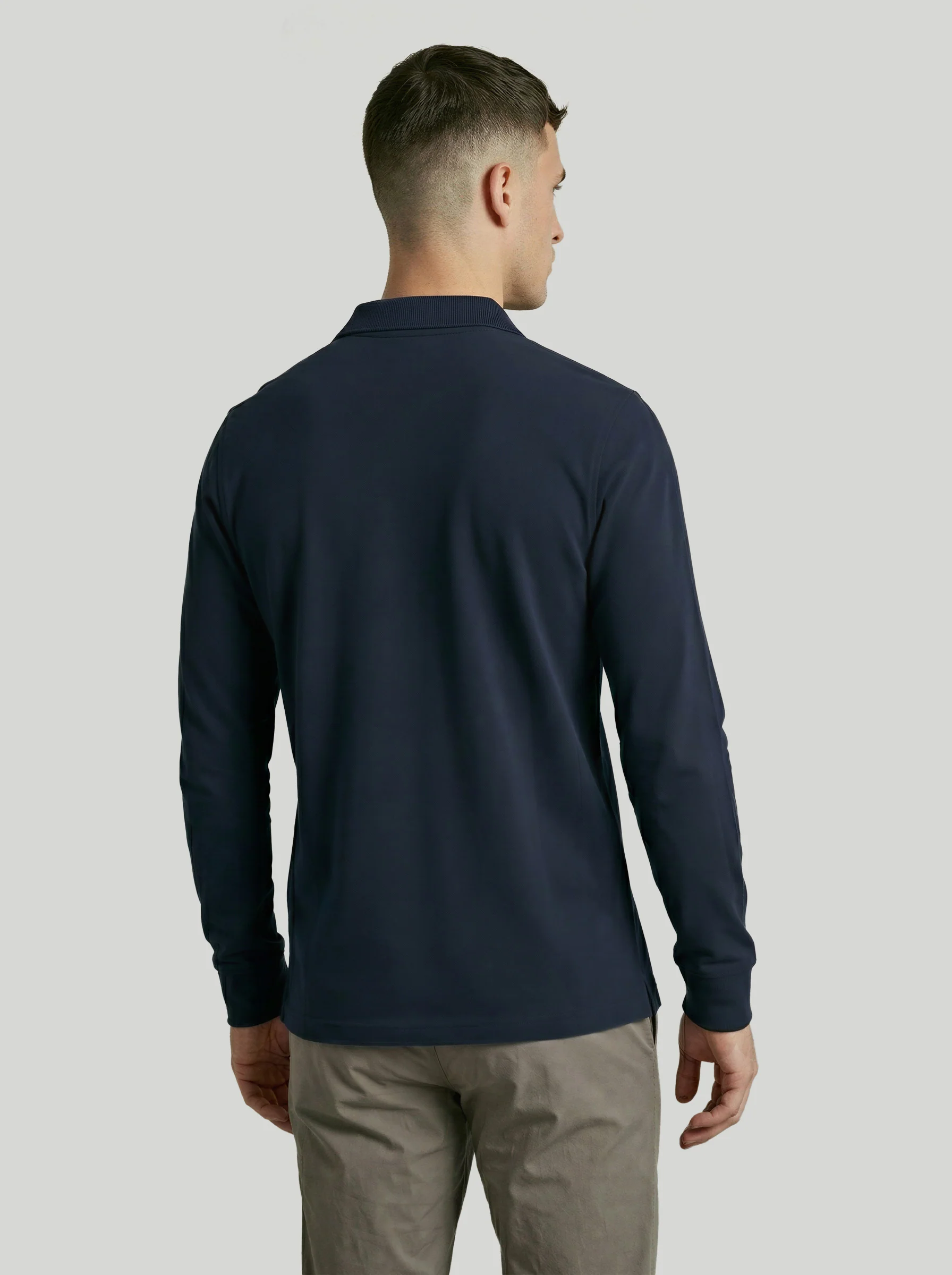 Men Solid Slim Fit Polo T-shirt with MATPIQ - Image 4