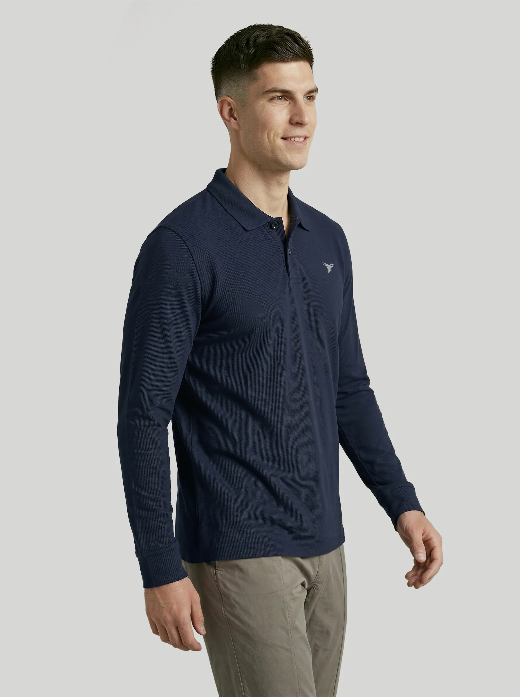 Men Solid Slim Fit Polo T-shirt with MATPIQ - Image 5