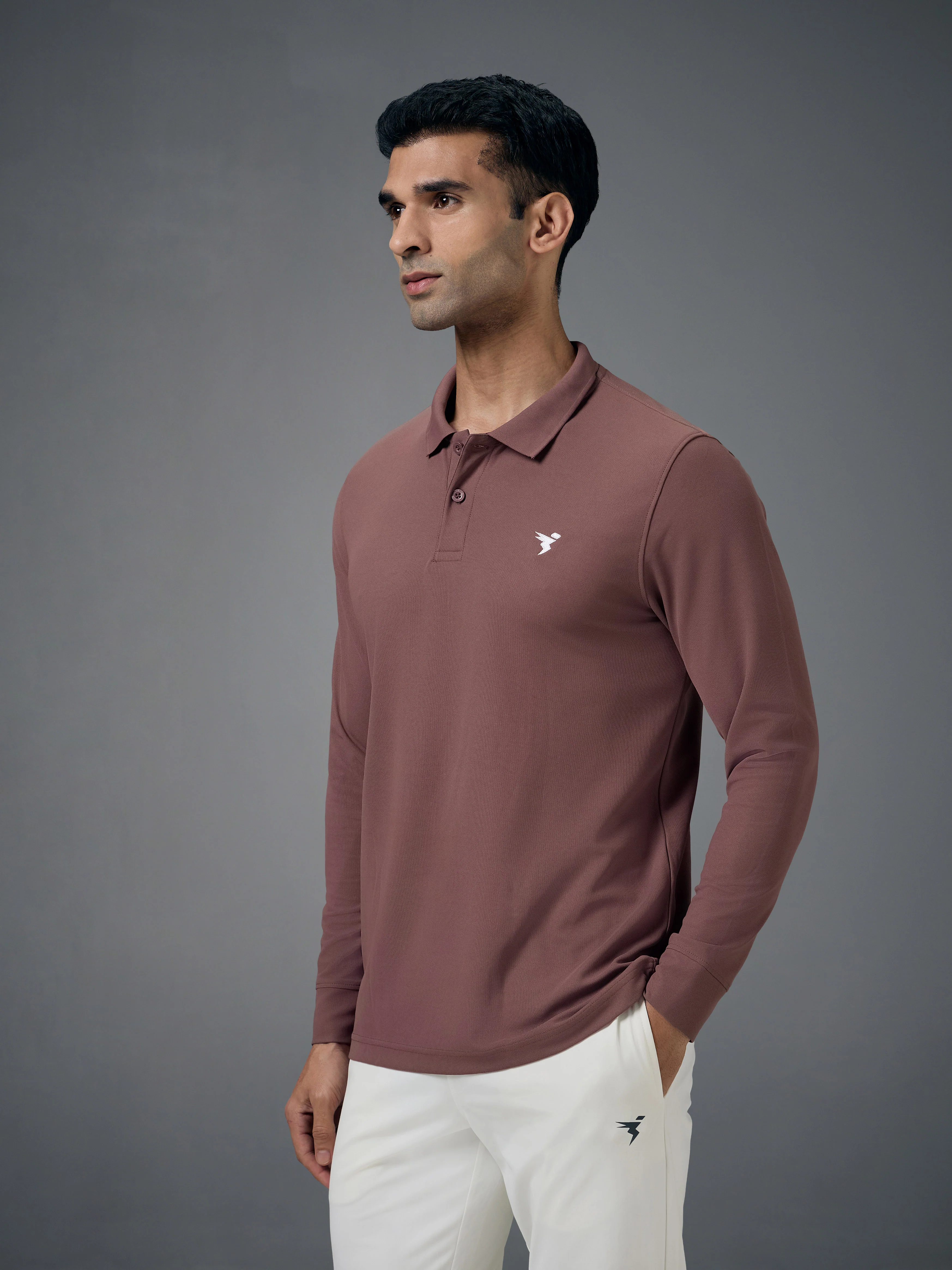Men Solid Slim Fit Polo T-shirt with MATPIQ - Image 4