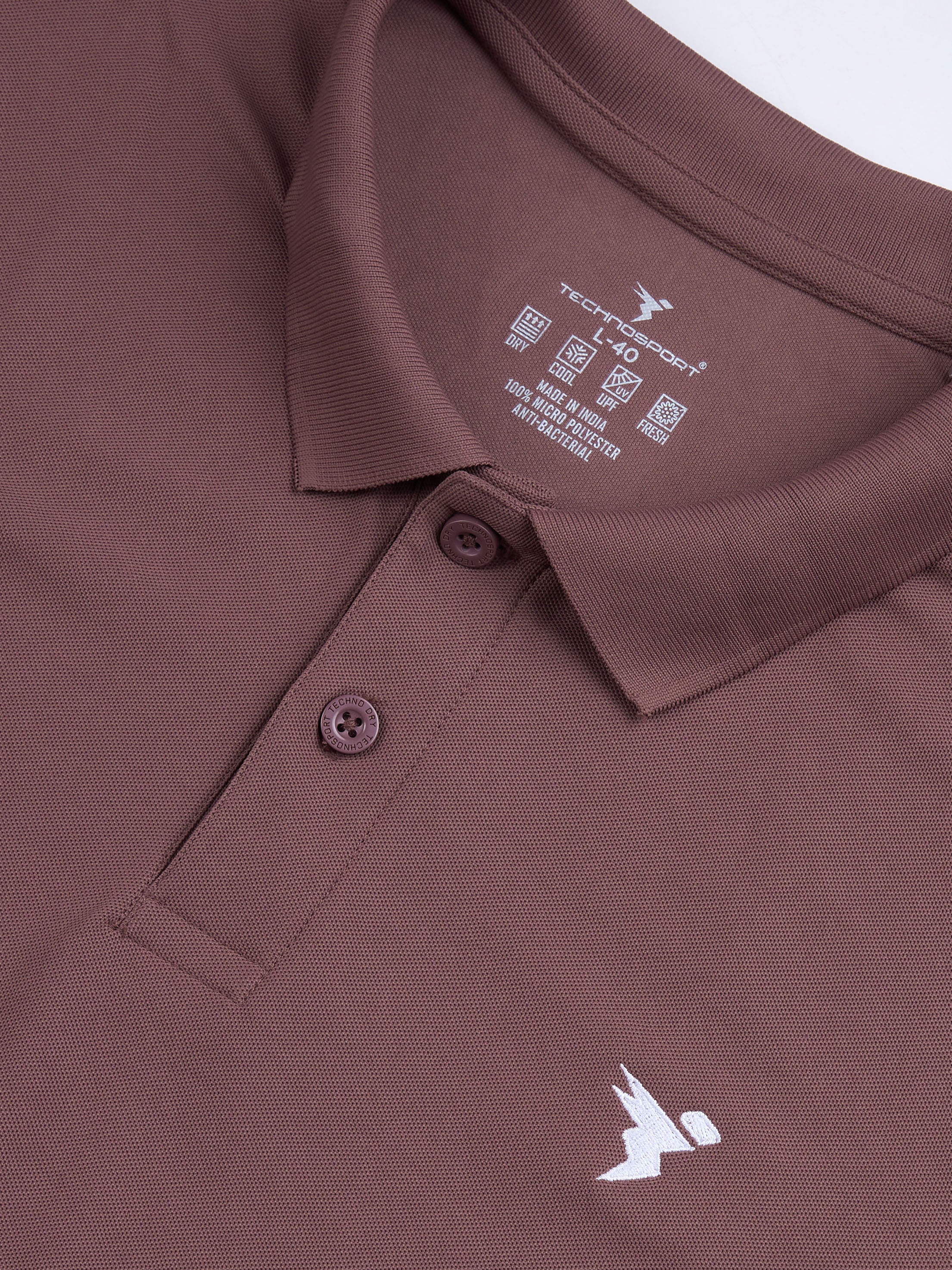 Men Solid Slim Fit Polo T-shirt with MATPIQ - Image 7