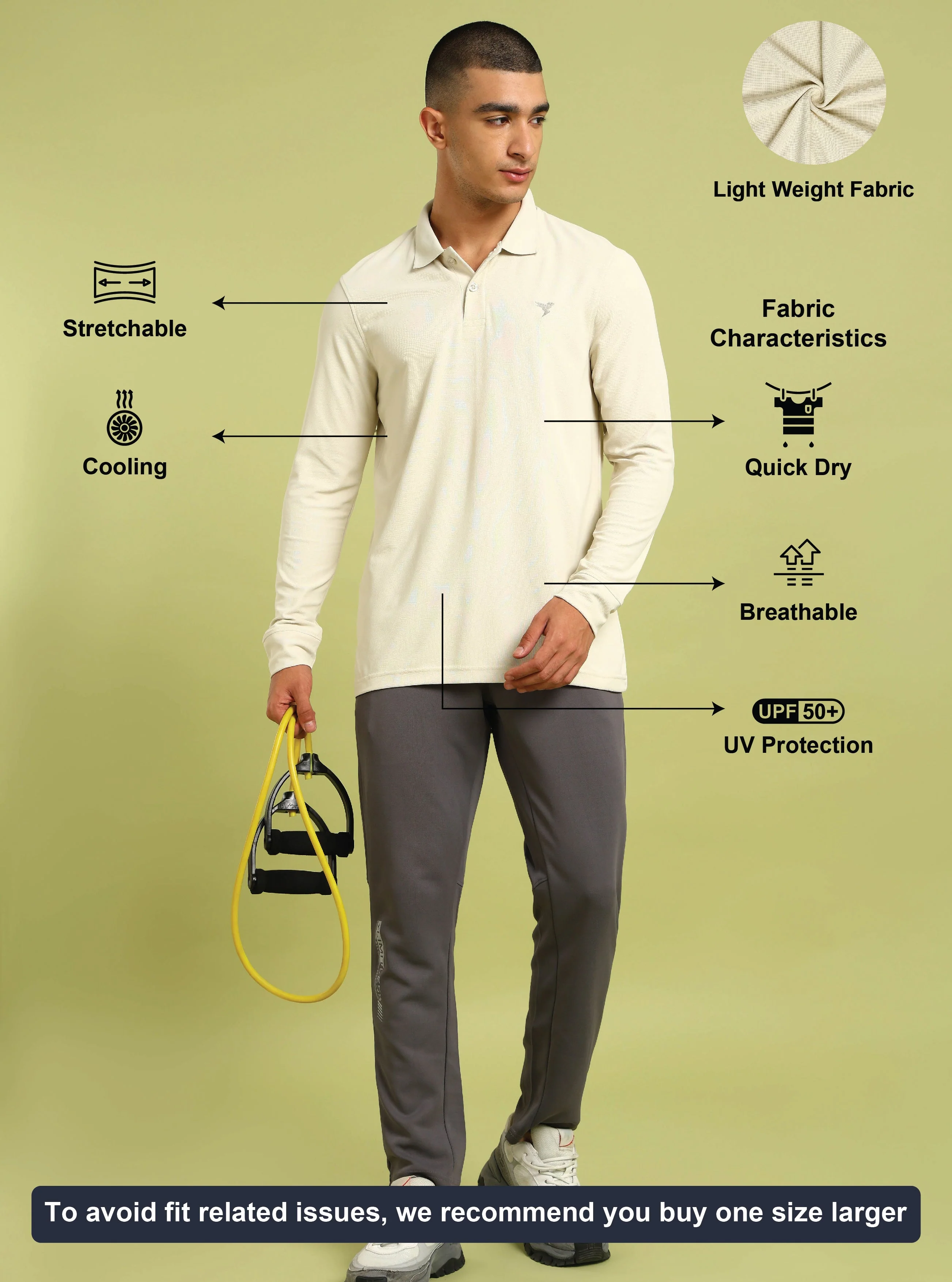 Men Solid Slim Fit Polo T-shirt with MATPIQ - Image 4