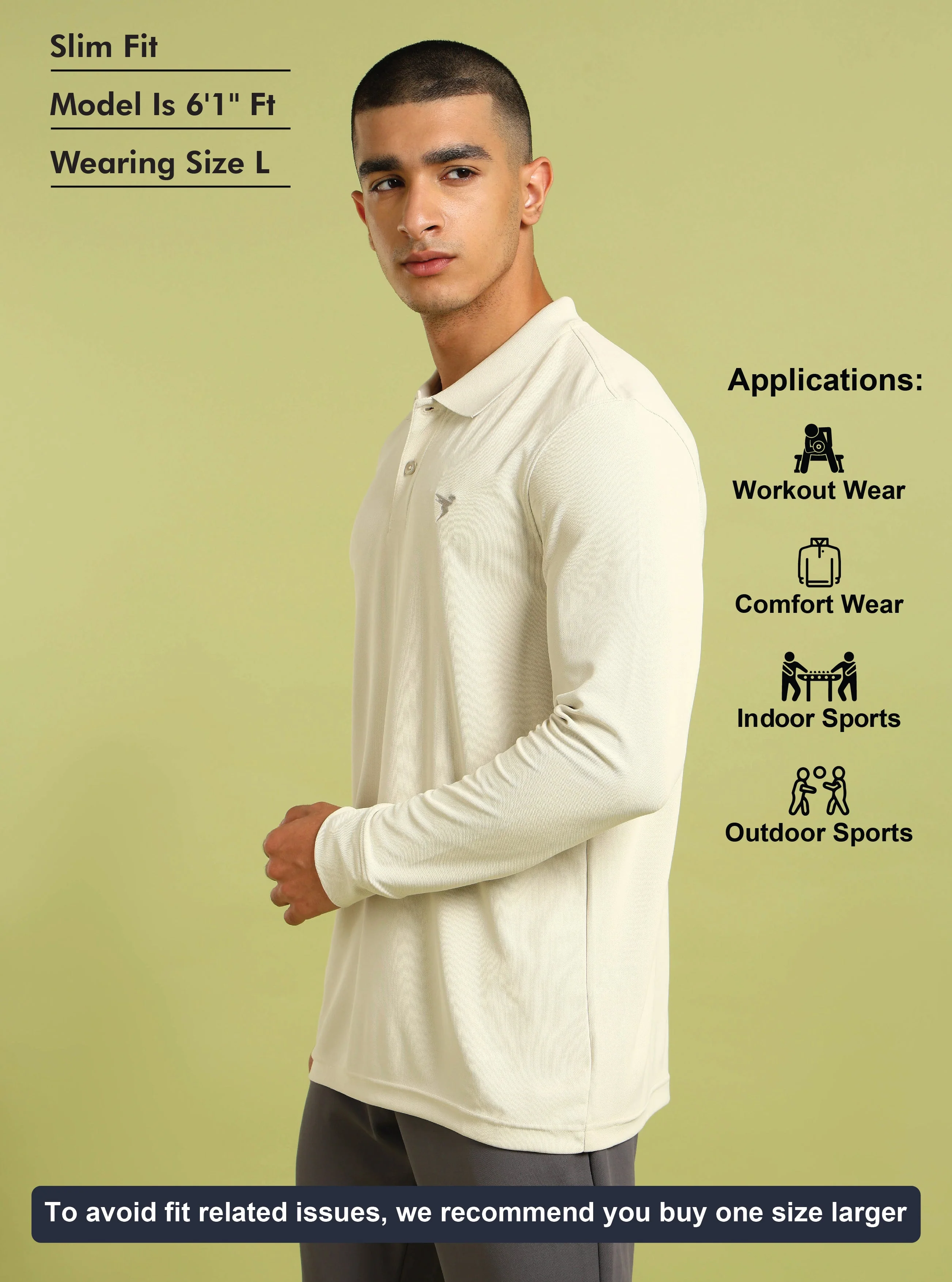 Men Solid Slim Fit Polo T-shirt with MATPIQ - Image 5