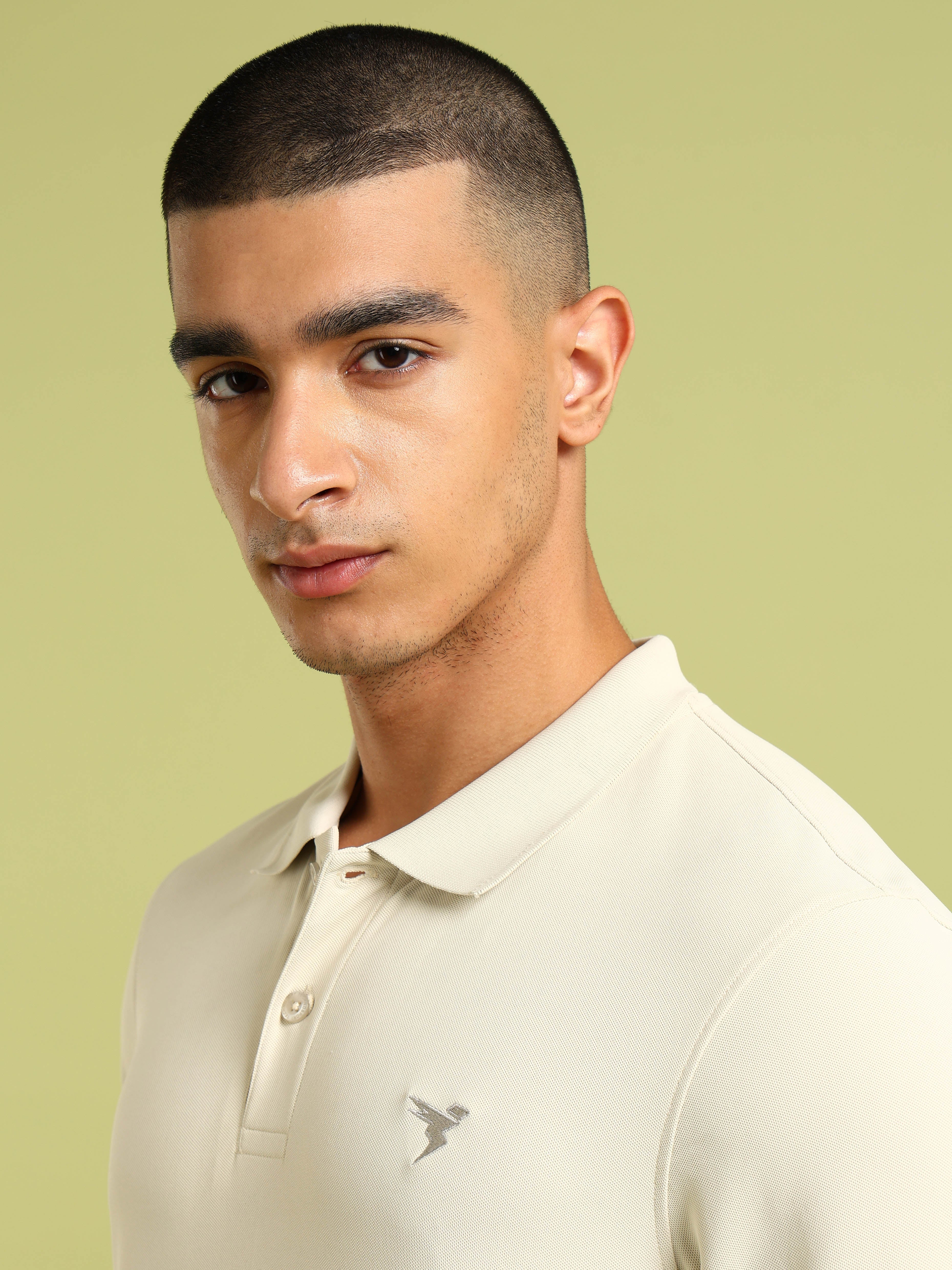 Men Solid Slim Fit Polo T-shirt with MATPIQ - Image 6