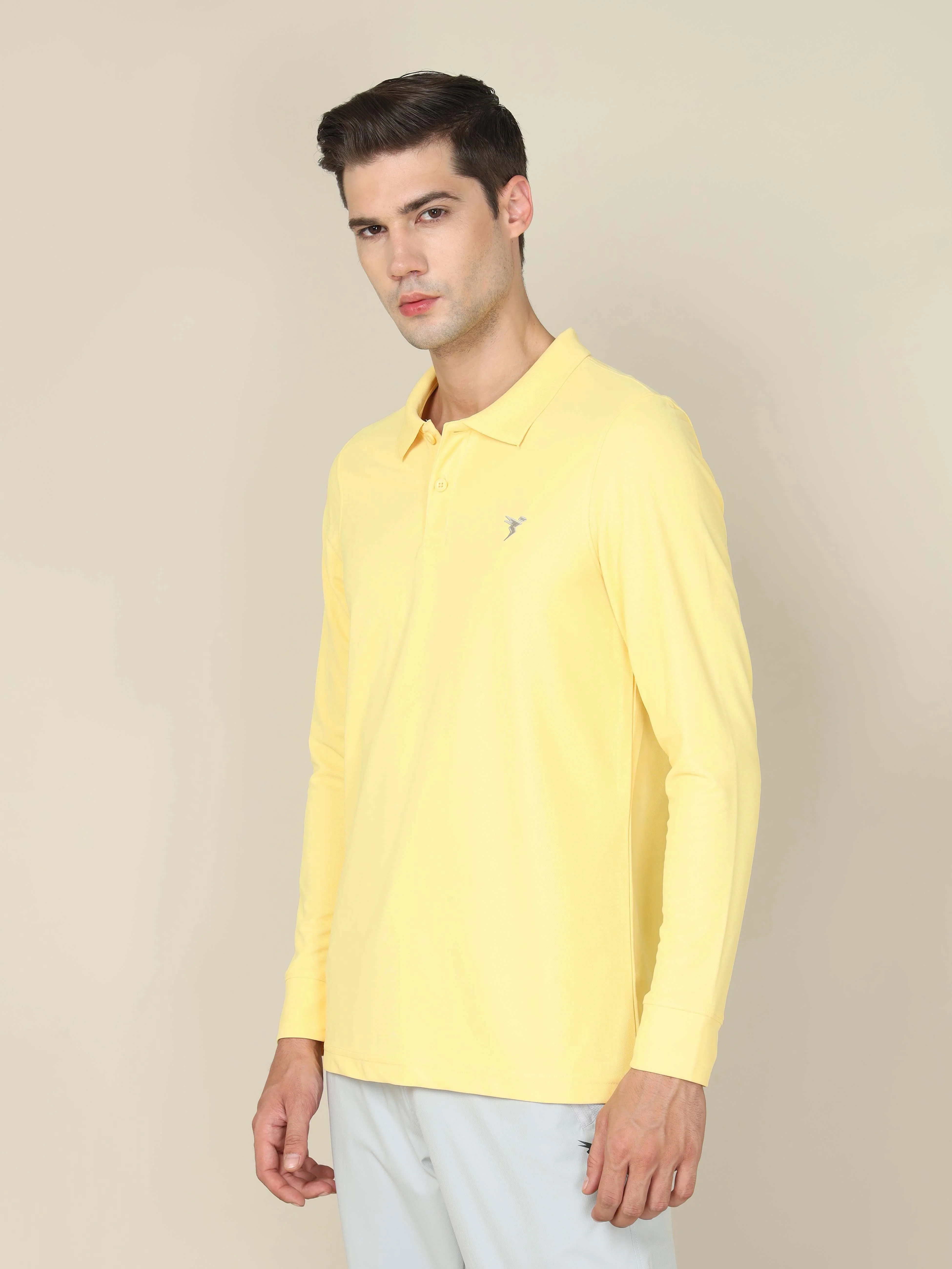 Men Solid Slim Fit Polo T-shirt with MATPIQ - Image 4