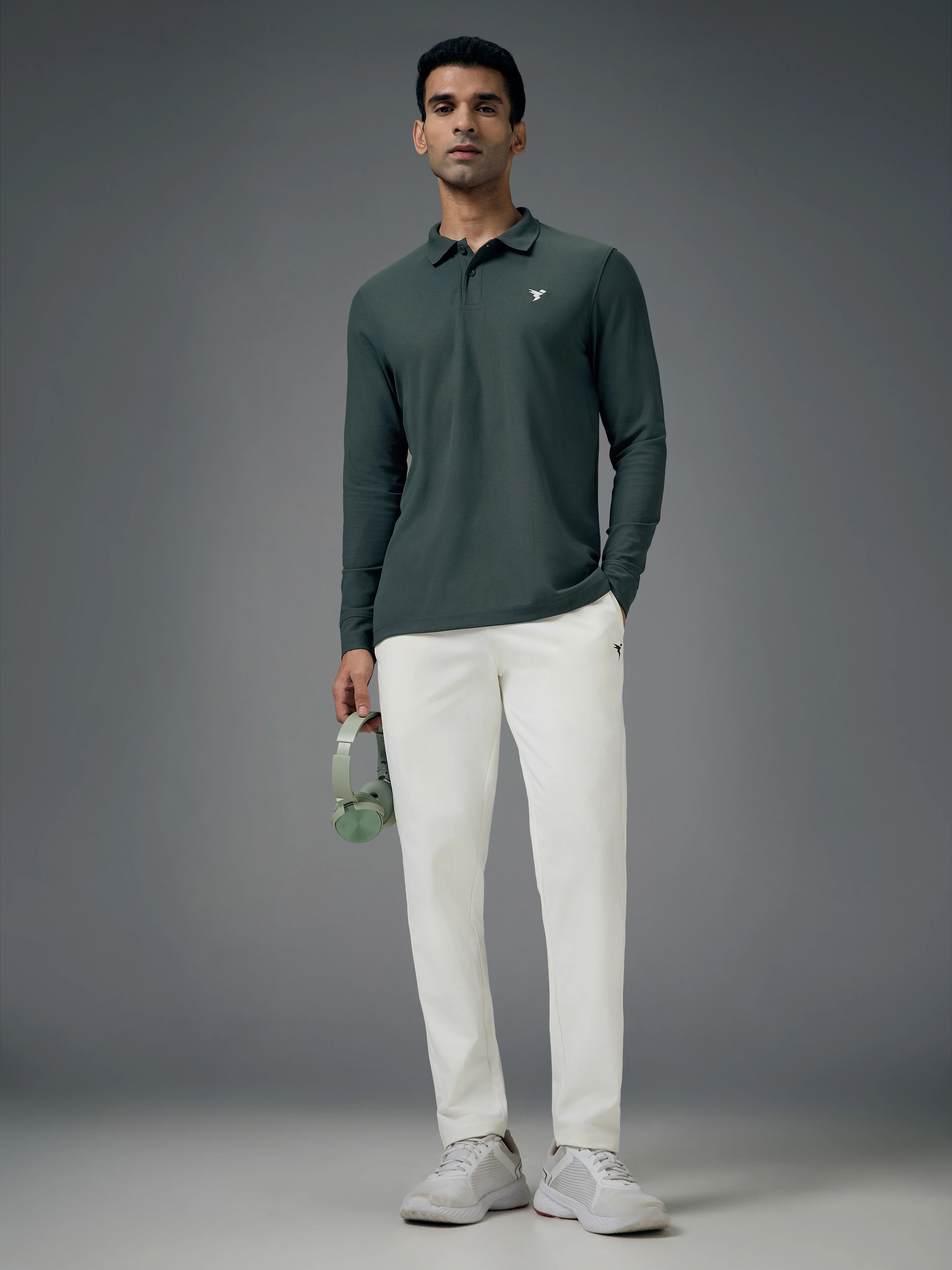 Men Solid Slim Fit Polo T-shirt with MATPIQ - Image 5