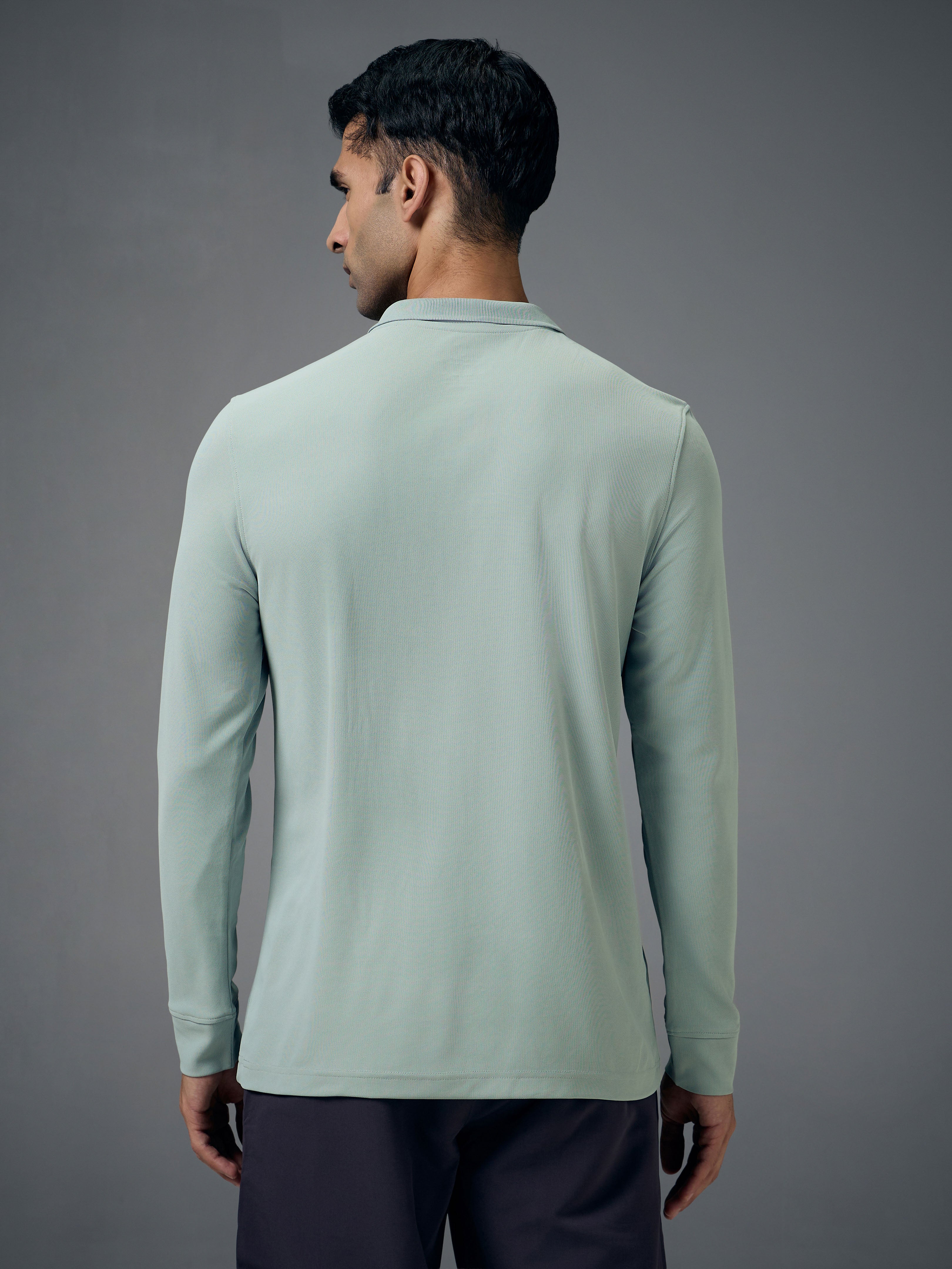 Men Solid Slim Fit Polo T-shirt with MATPIQ - Image 3
