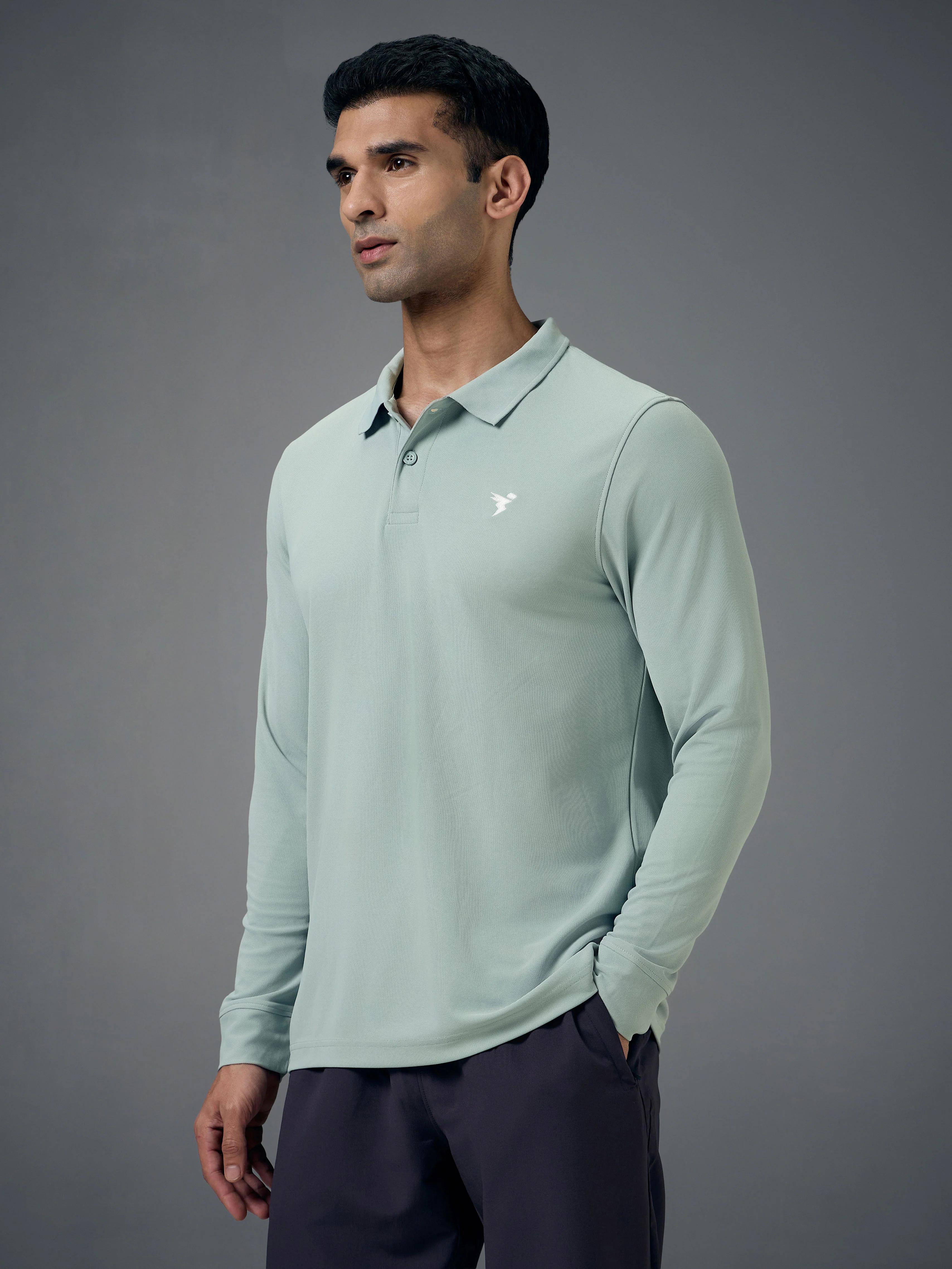 Men Solid Slim Fit Polo T-shirt with MATPIQ - Image 4