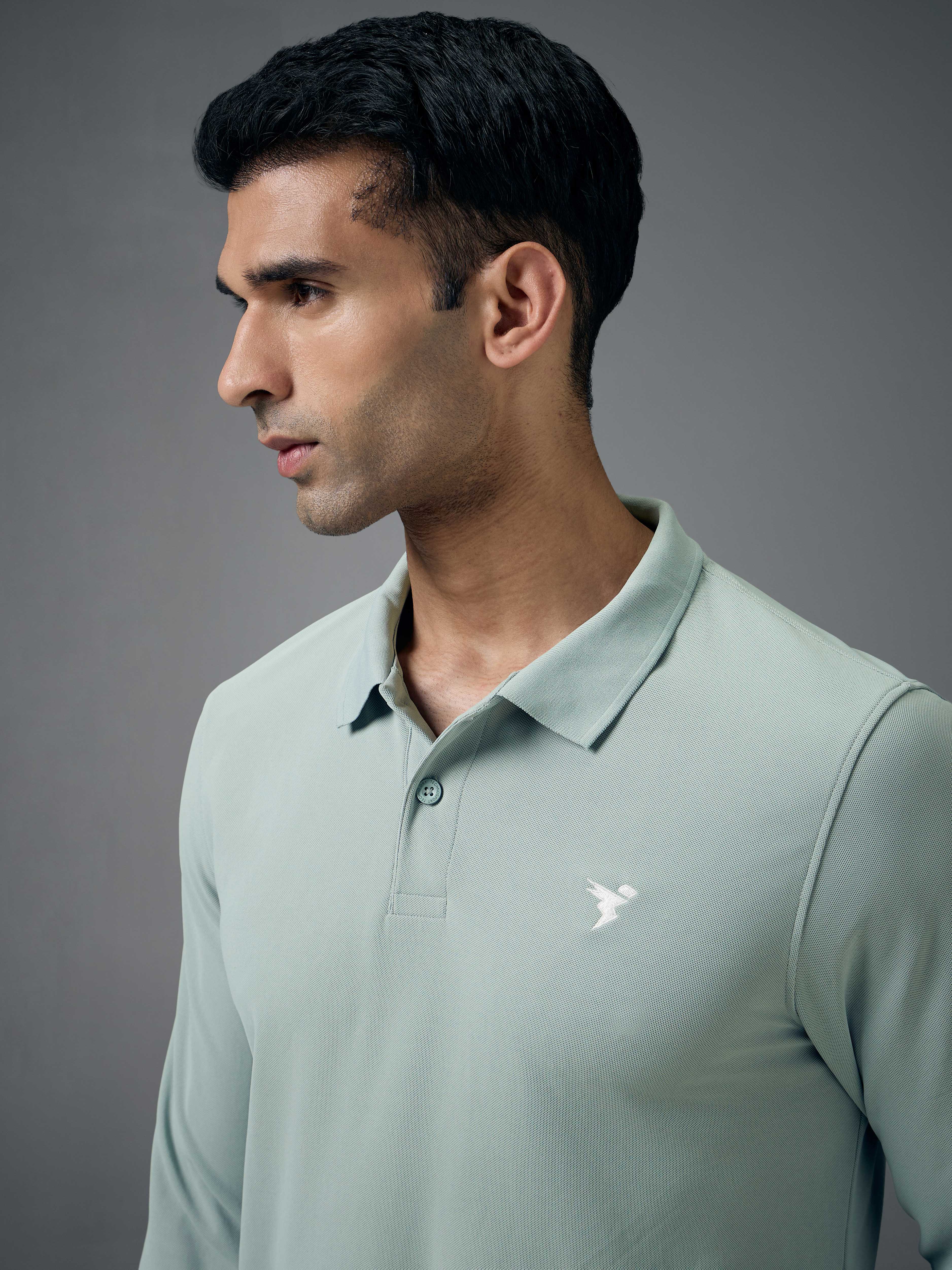 Men Solid Slim Fit Polo T-shirt with MATPIQ - Image 6