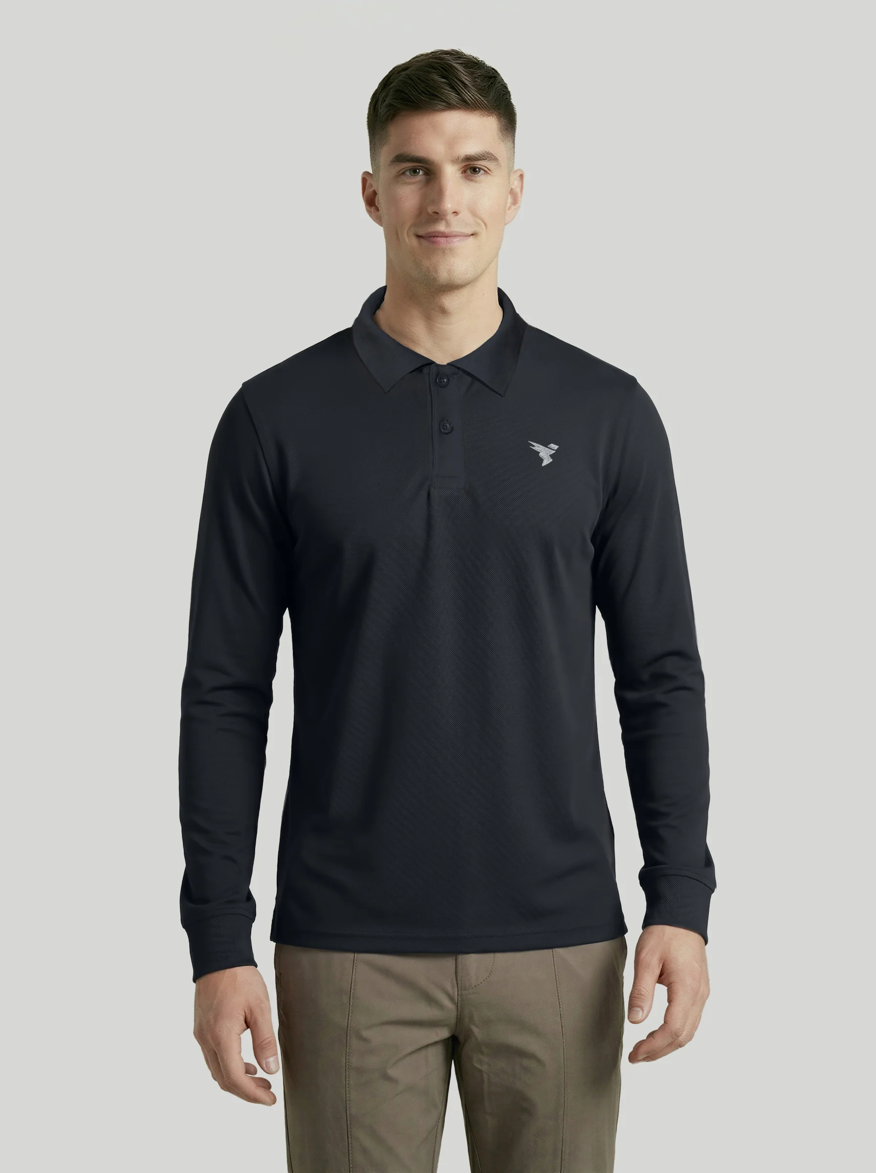 Men Solid Slim Fit Polo T-shirt with MATPIQ