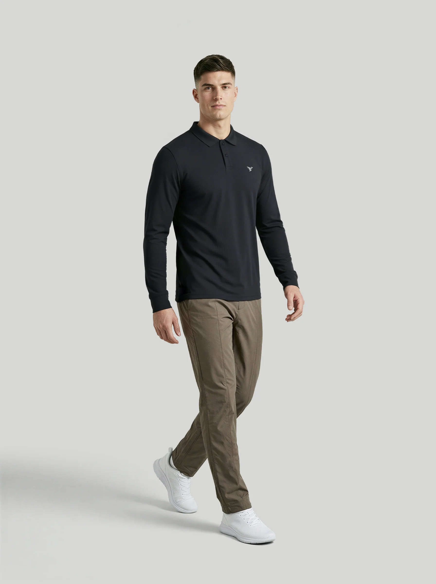 Men Solid Slim Fit Polo T-shirt with MATPIQ - Image 4