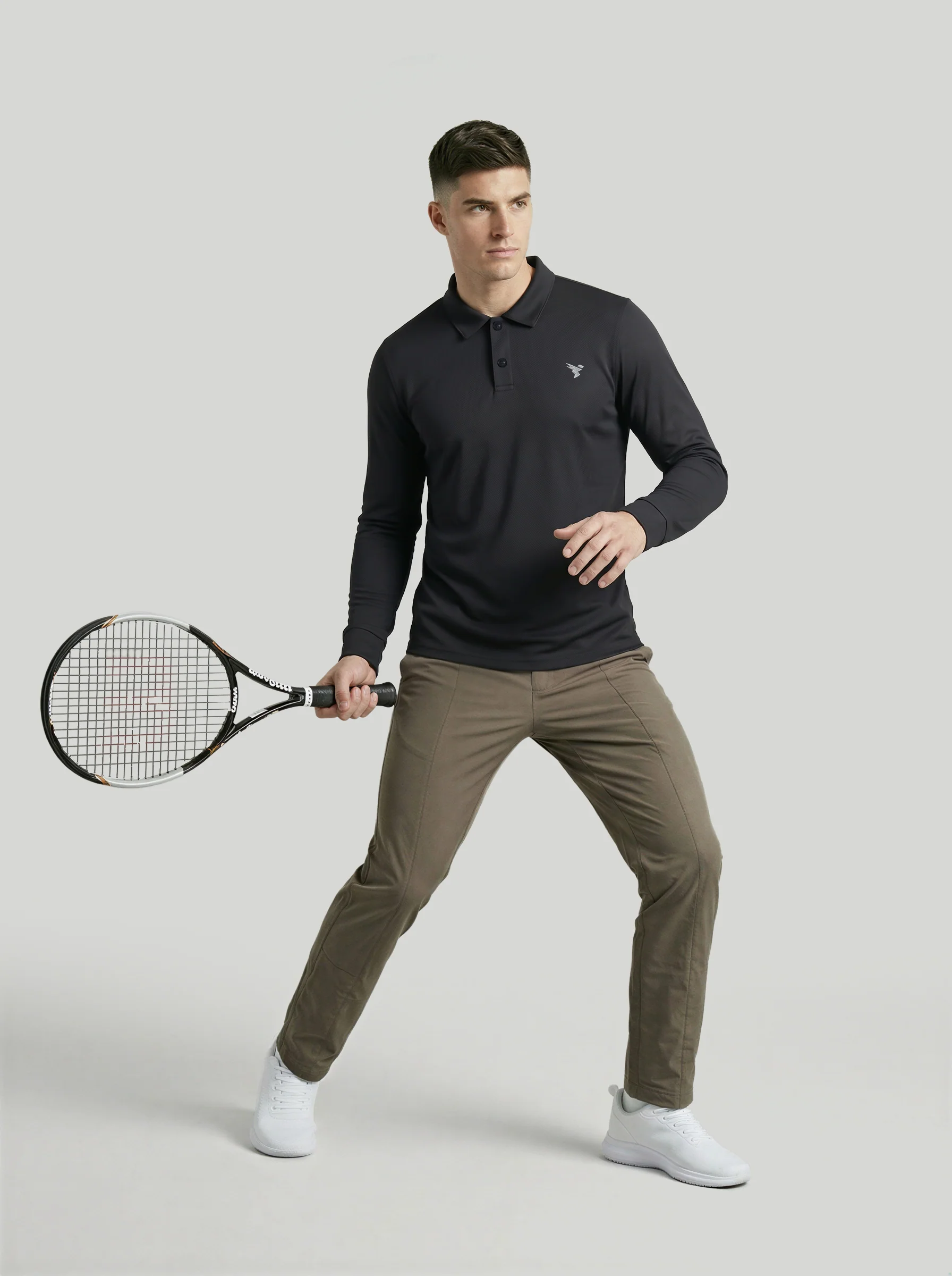 Men Solid Slim Fit Polo T-shirt with MATPIQ - Image 7