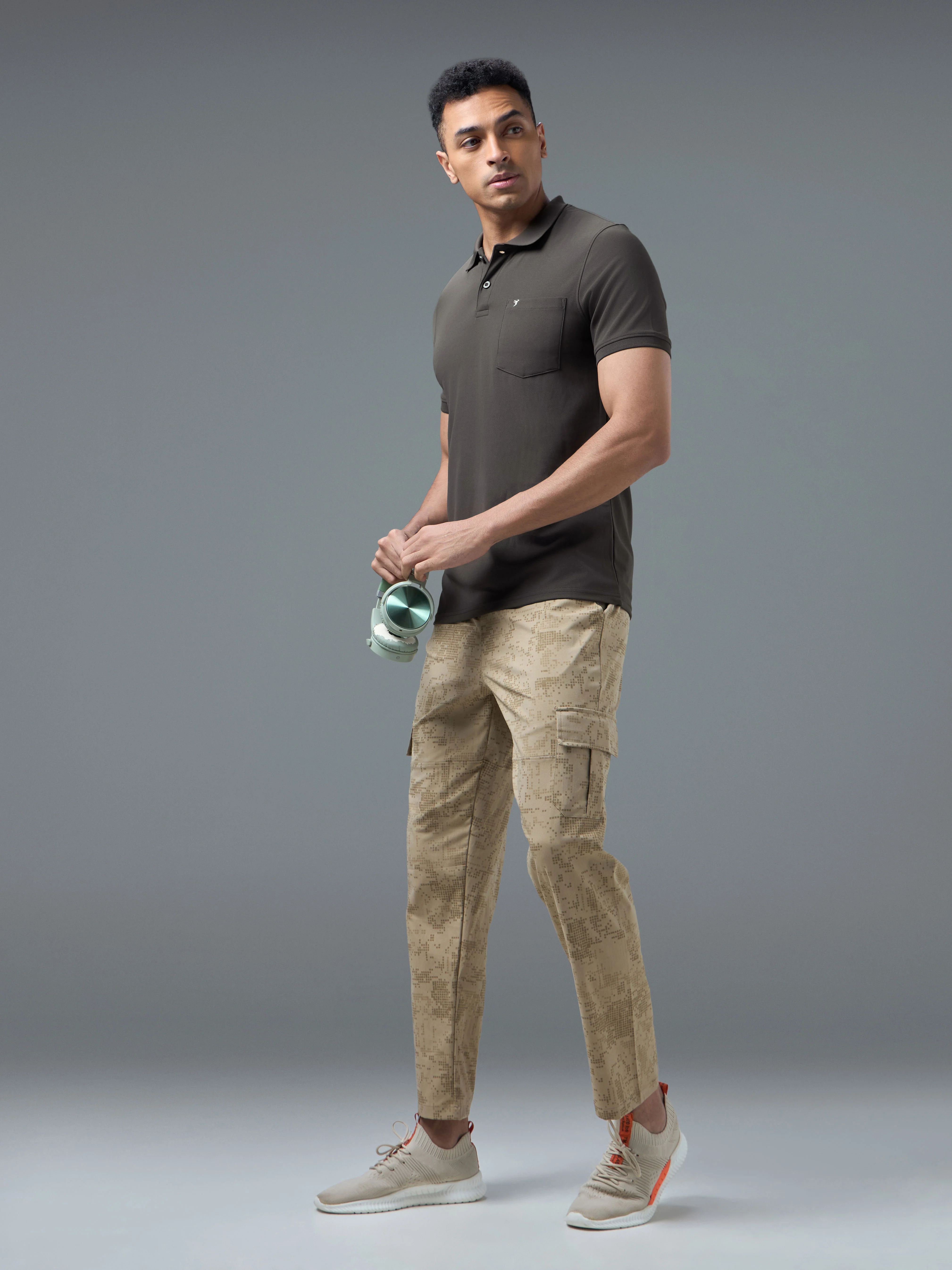Men Solid Slim Fit Polo T-shirt with MATPIQ - Image 5