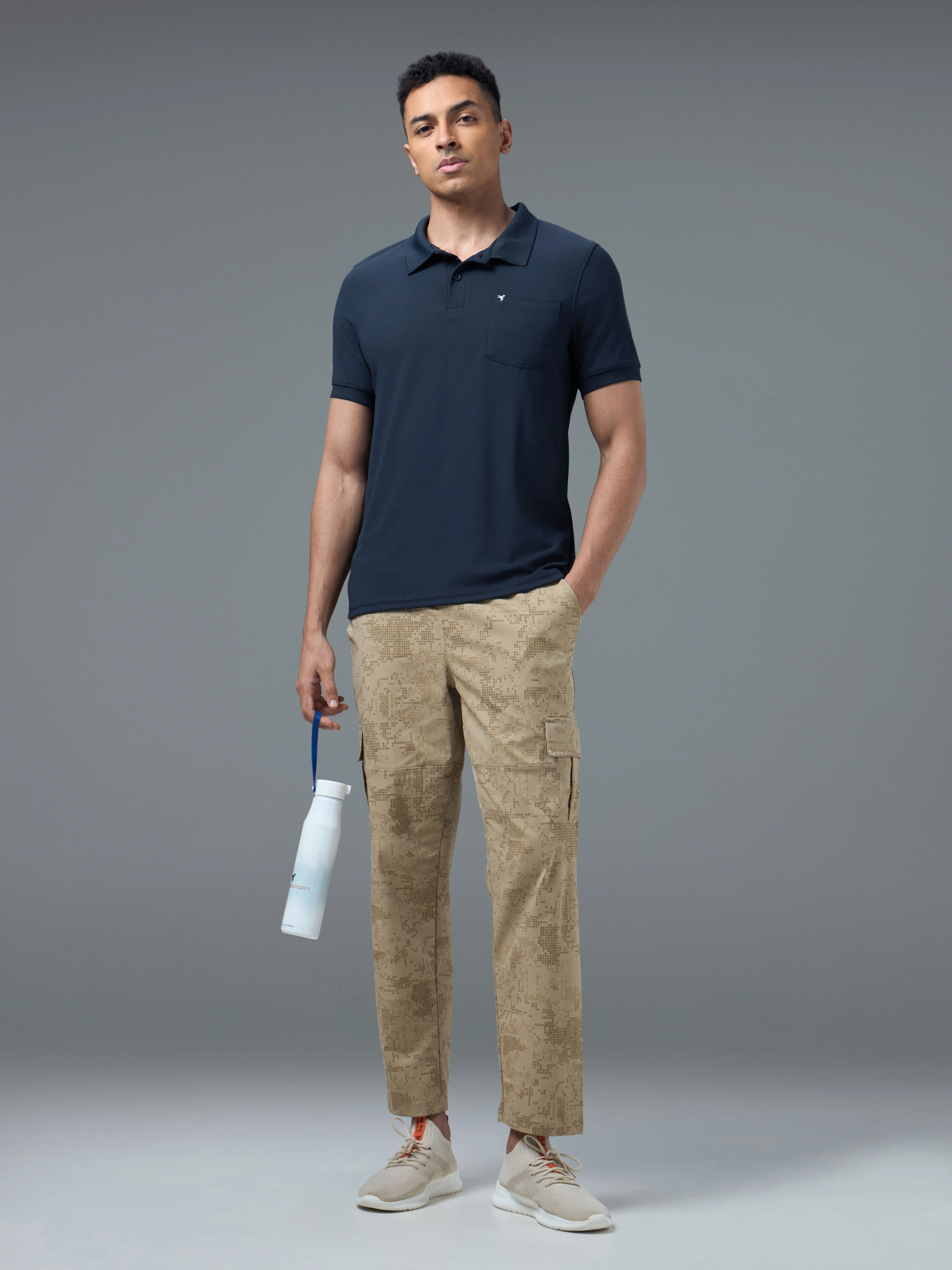 Men Solid Slim Fit Polo T-shirt with MATPIQ - Image 5
