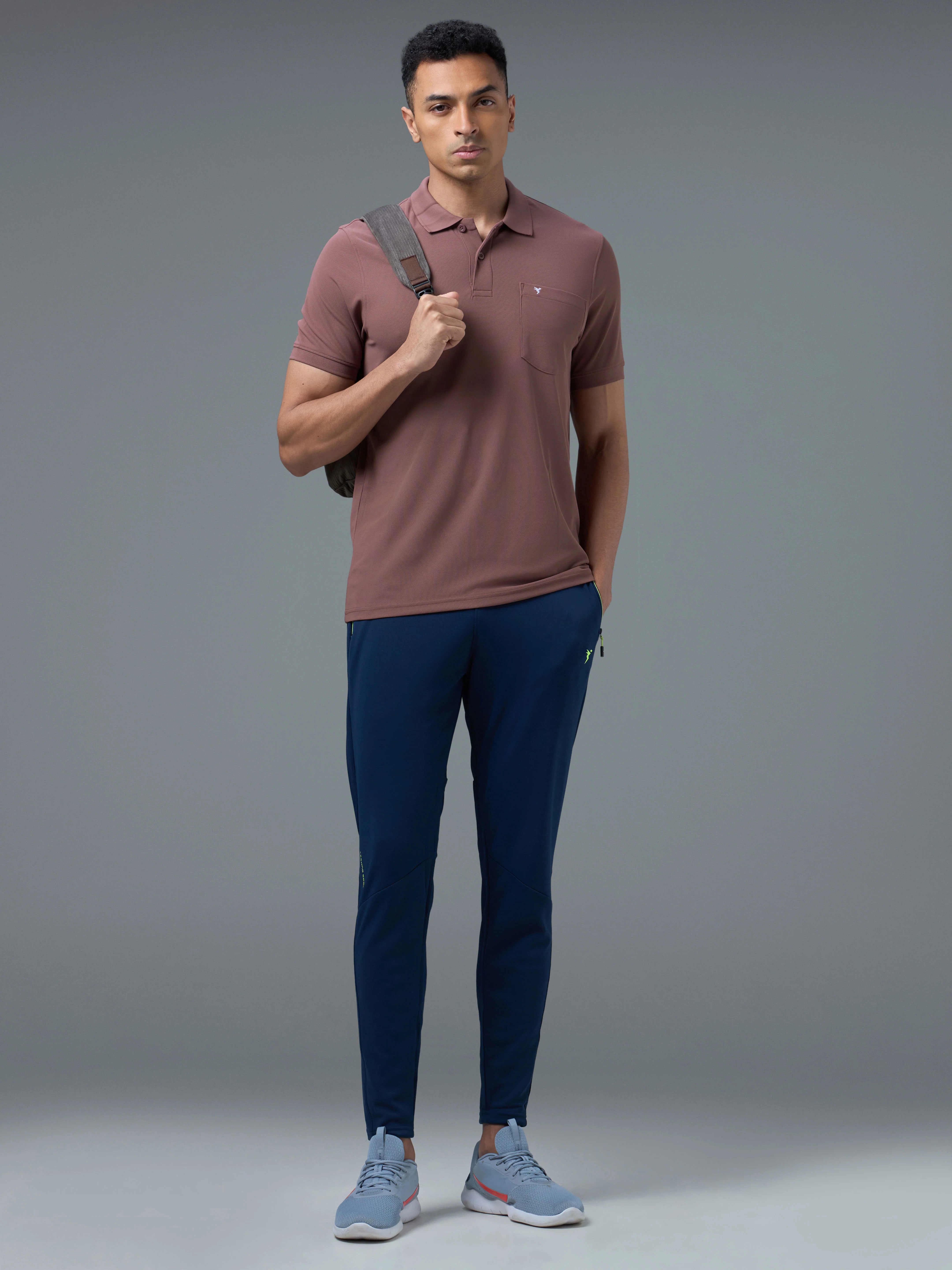 Men Solid Slim Fit Polo T-shirt with MATPIQ - Image 5