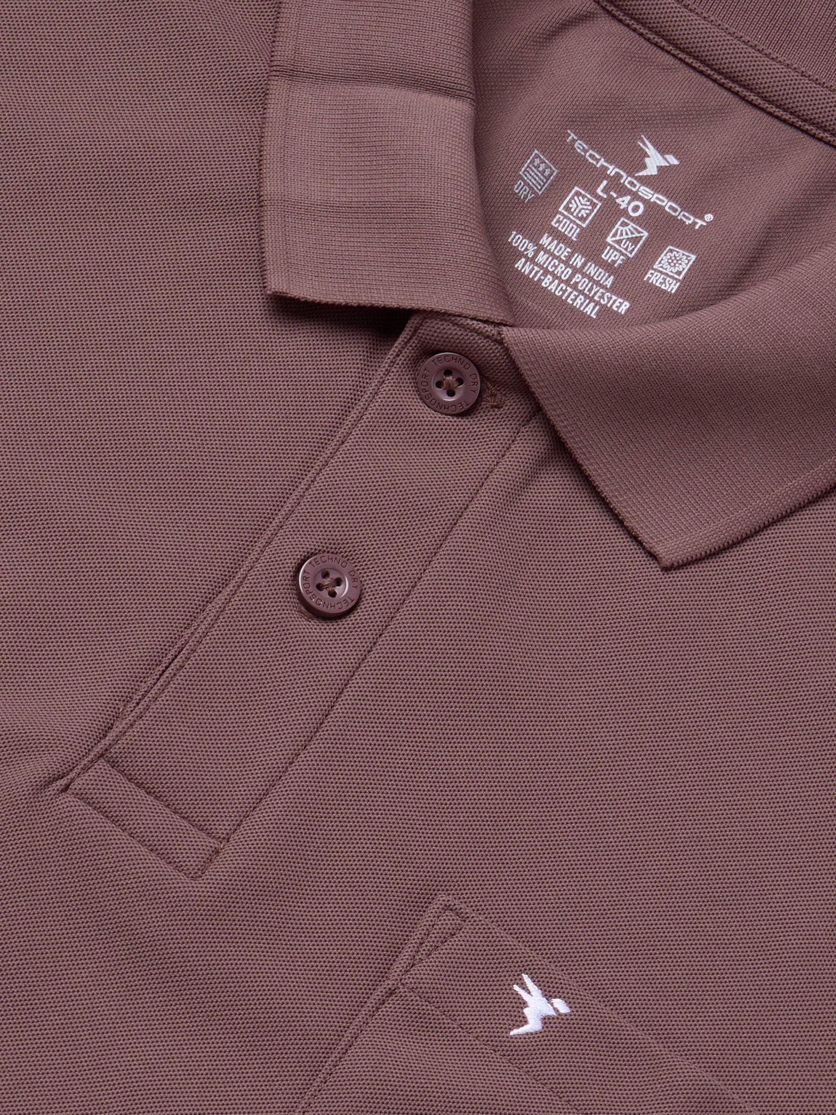Men Solid Slim Fit Polo T-shirt with MATPIQ - Image 7