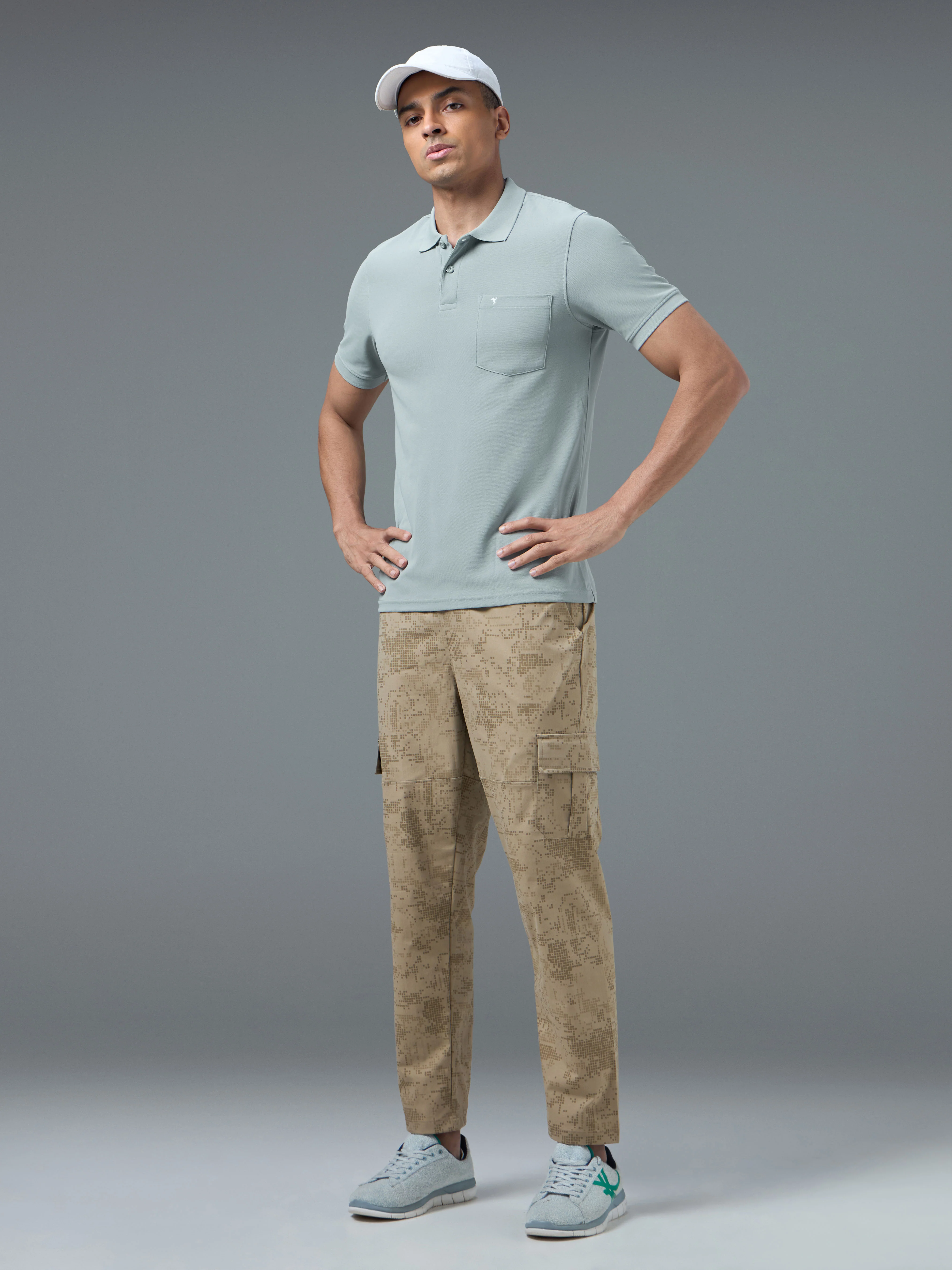 Men Solid Slim Fit Polo T-shirt with MATPIQ - Image 4