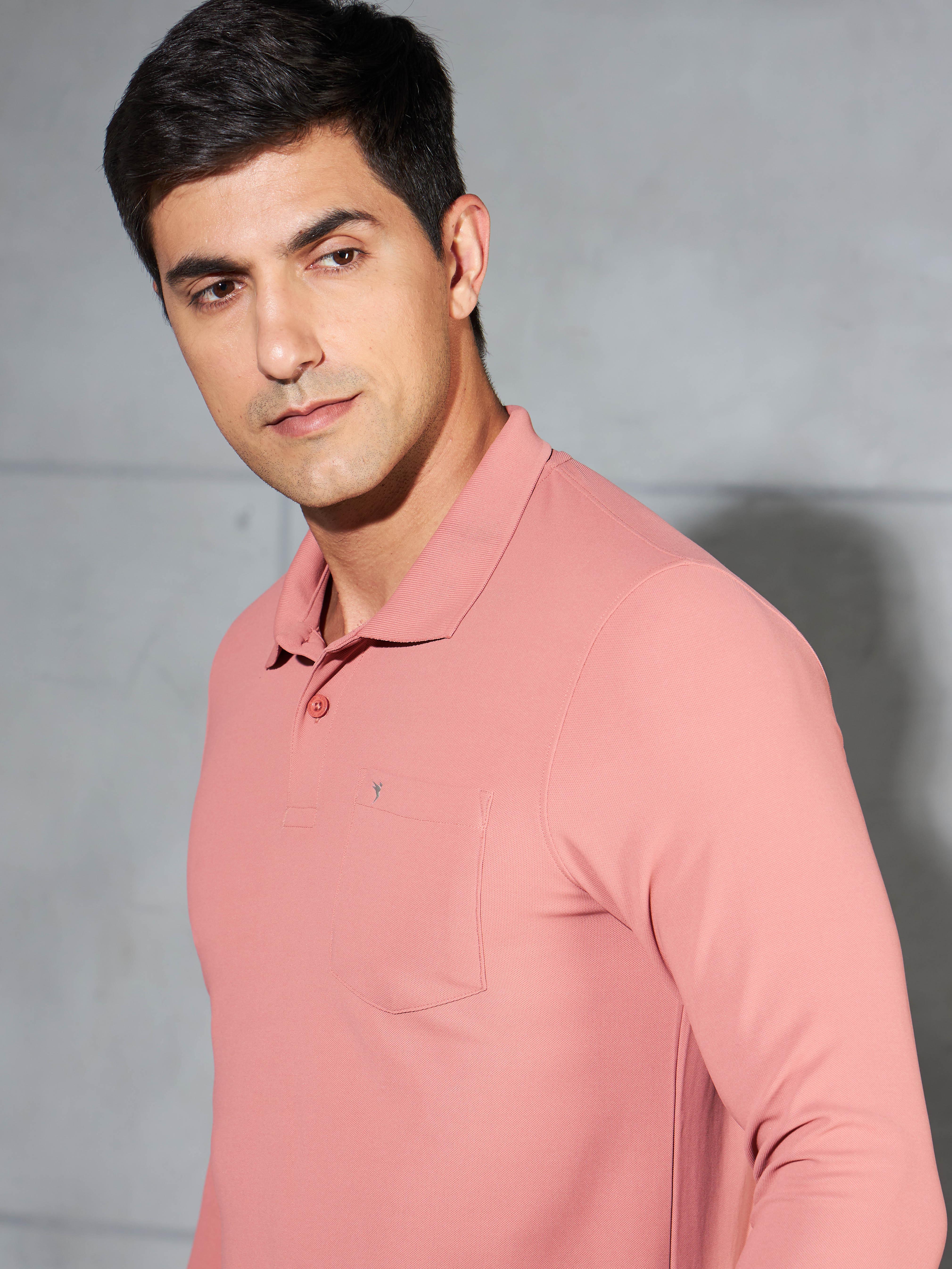 Men Solid Slim Fit Polo T-shirt with MATPIQ - Image 6