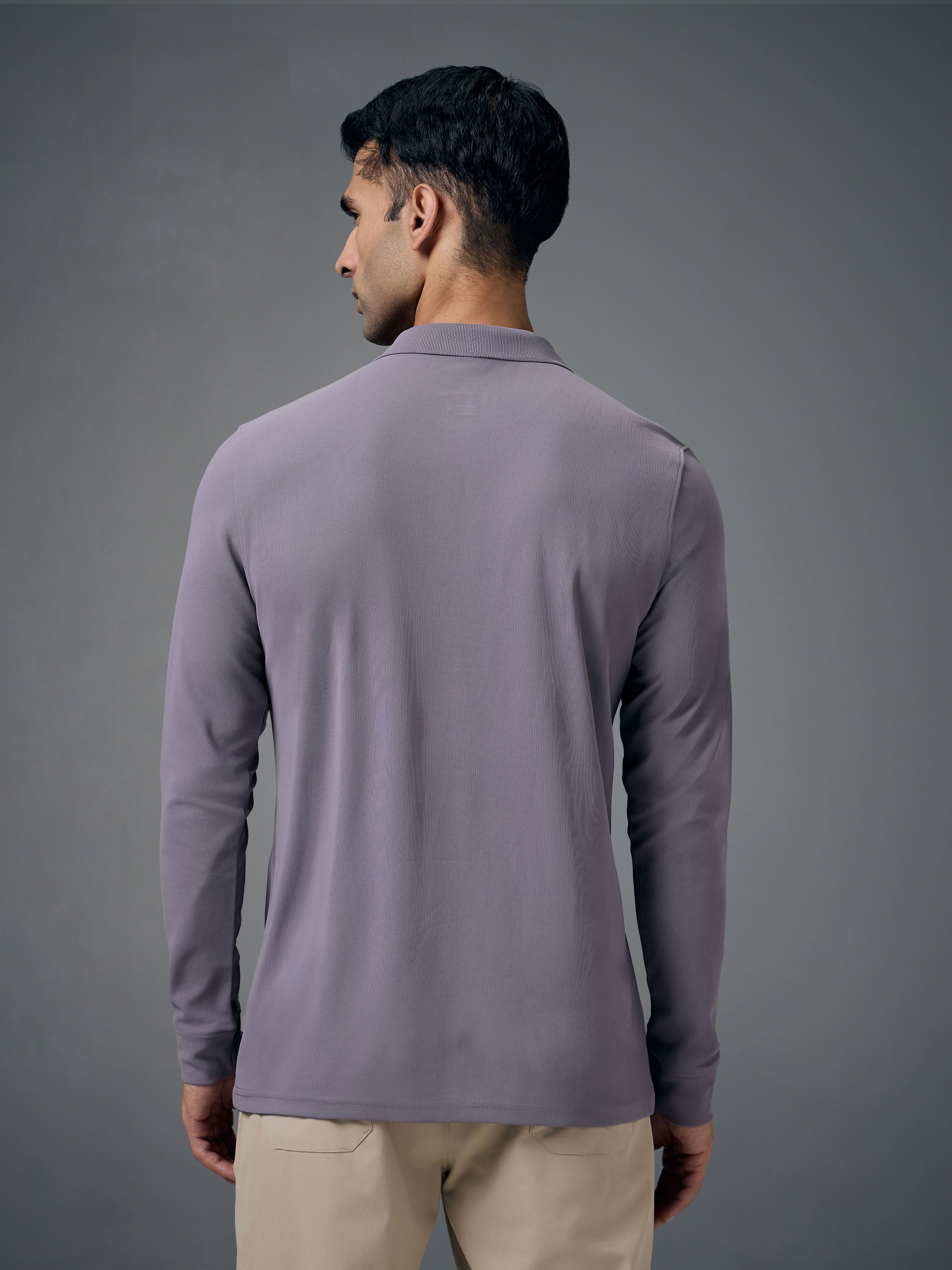 Men Solid Slim Fit Polo T-shirt with MATPIQ - Image 3