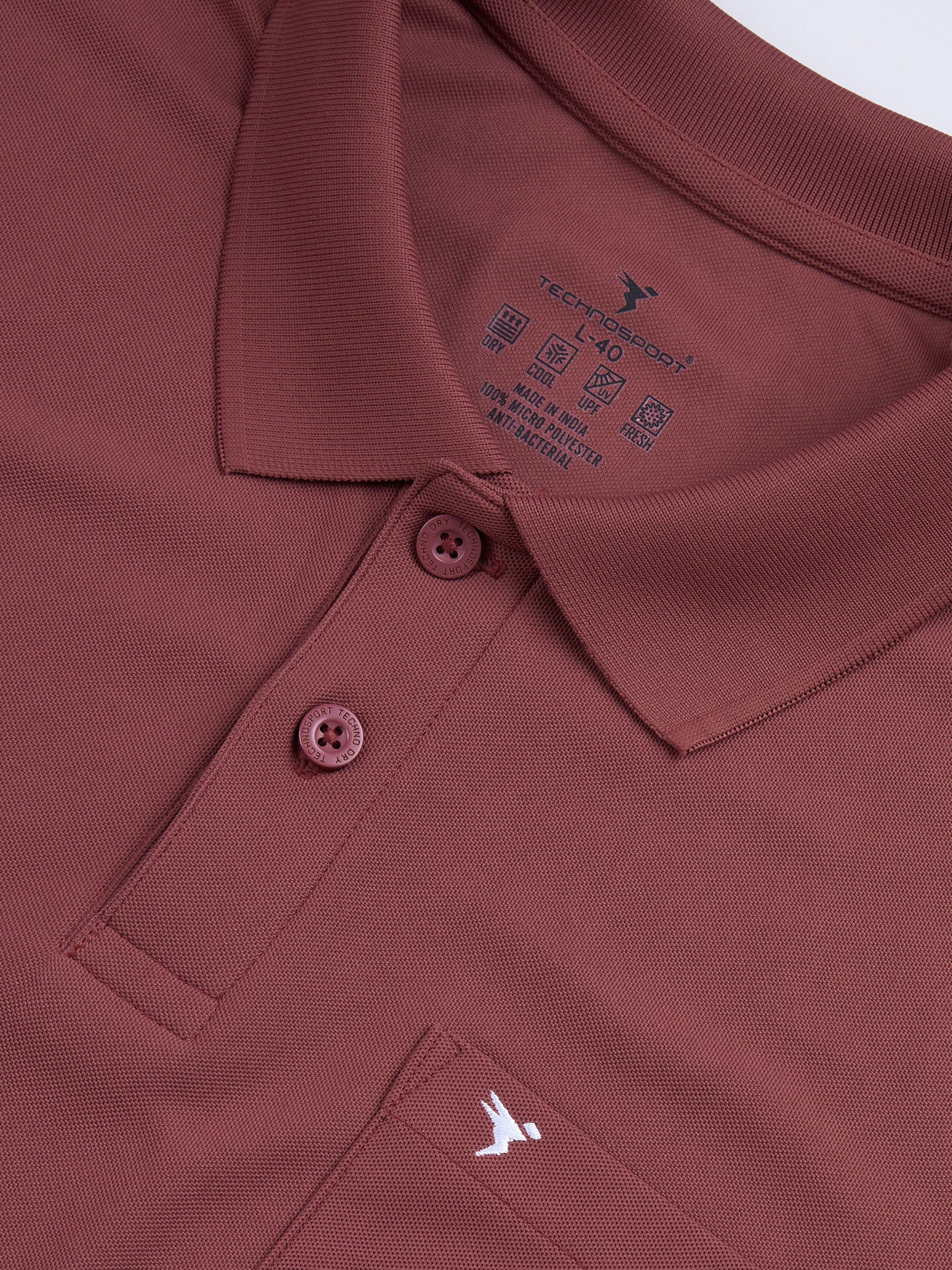 Men Solid Slim Fit Polo T-shirt with MATPIQ - Image 7