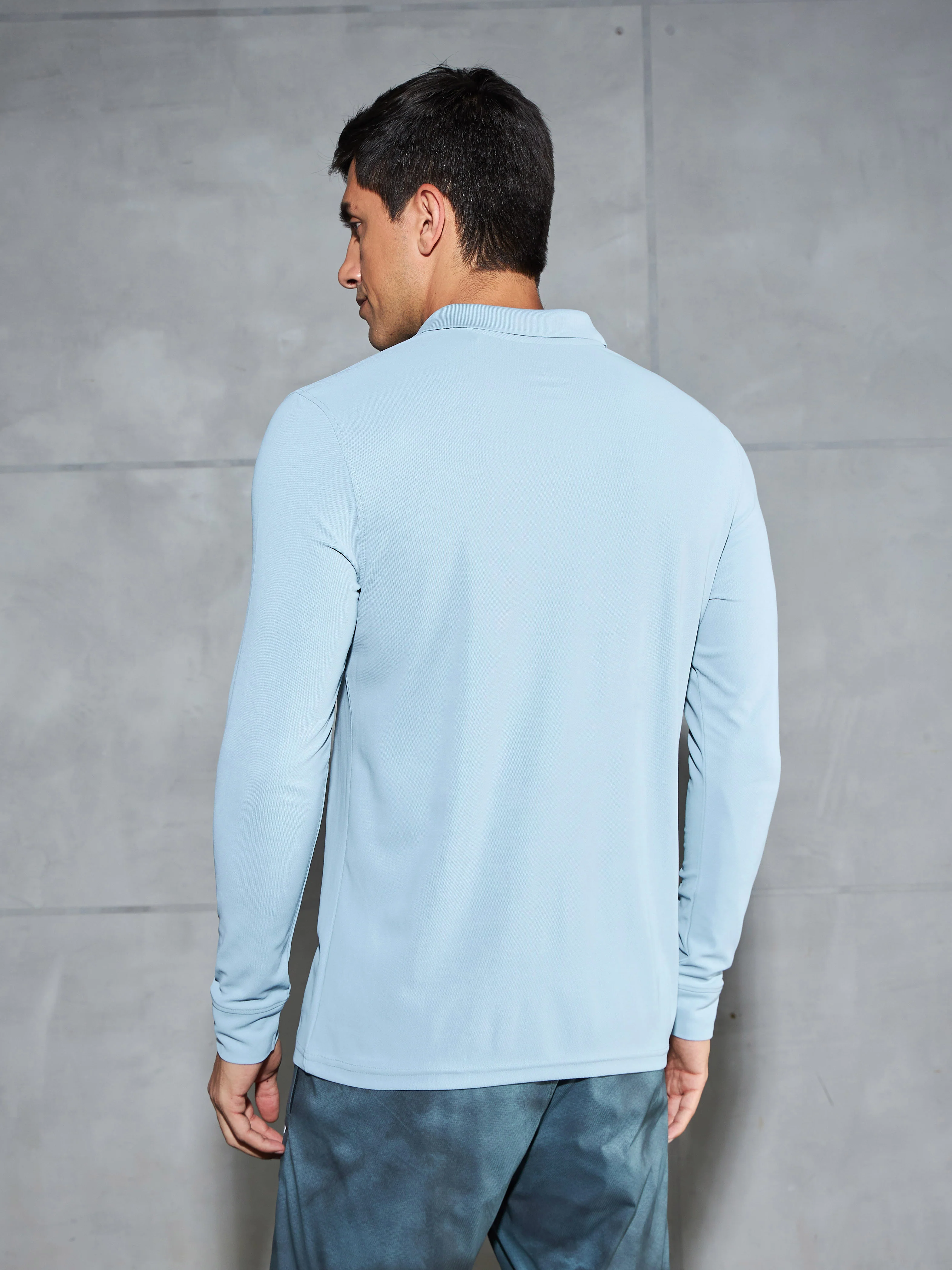 Men Solid Slim Fit Polo T-shirt with MATPIQ - Image 2