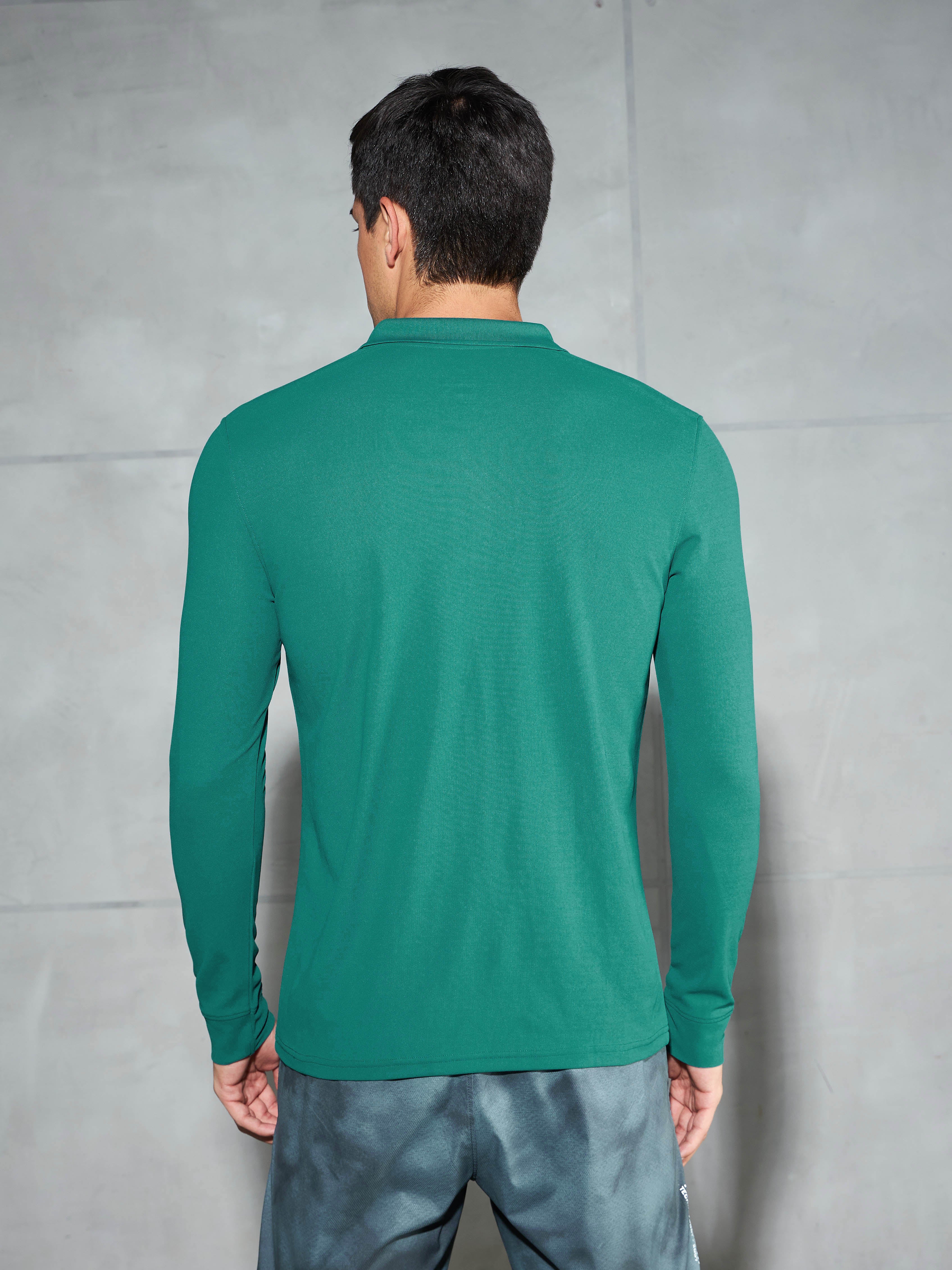 Men Solid Slim Fit Polo T-shirt with MATPIQ - Image 3
