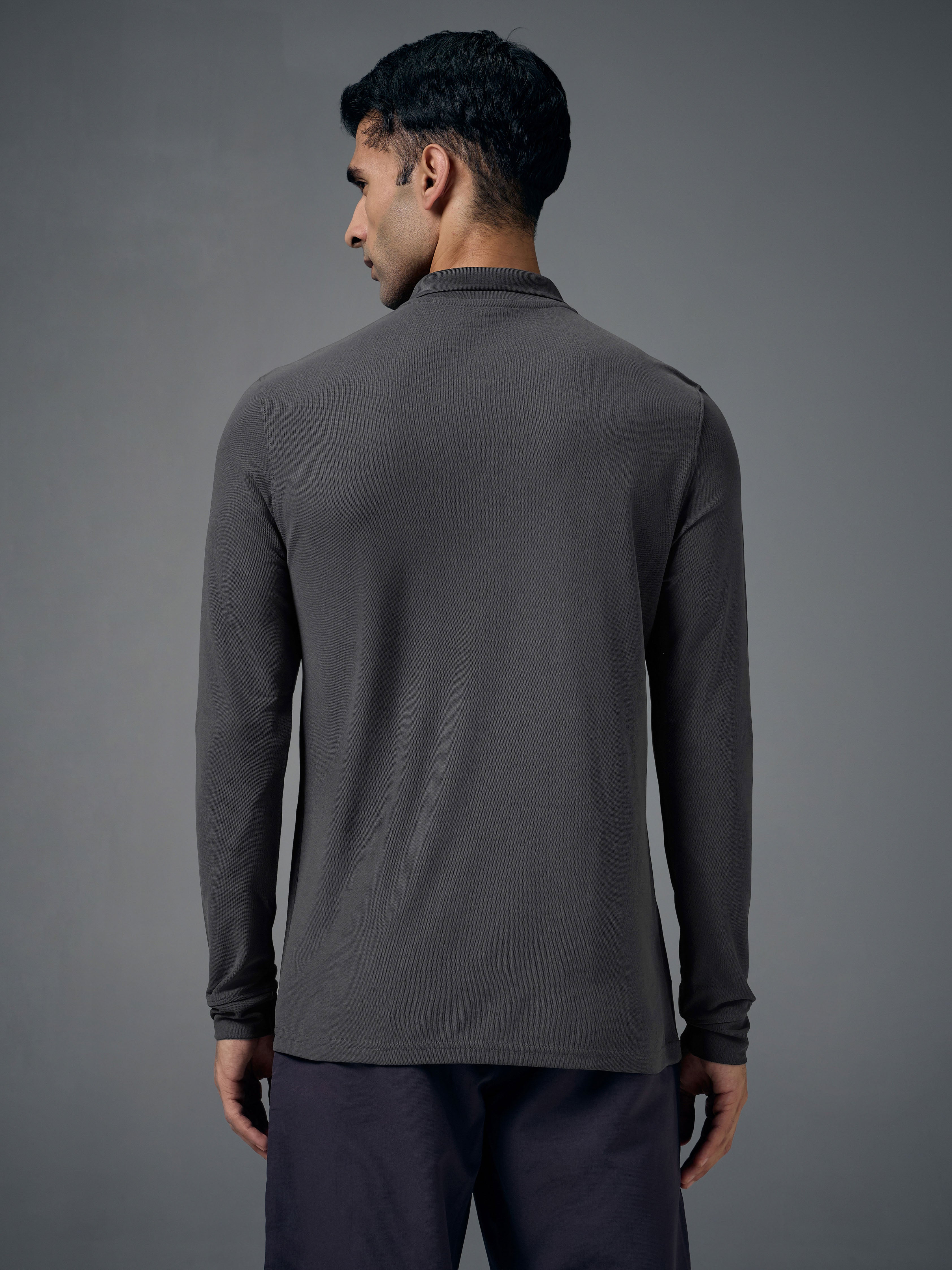 Men Solid Slim Fit Polo T-shirt with MATPIQ - Image 3