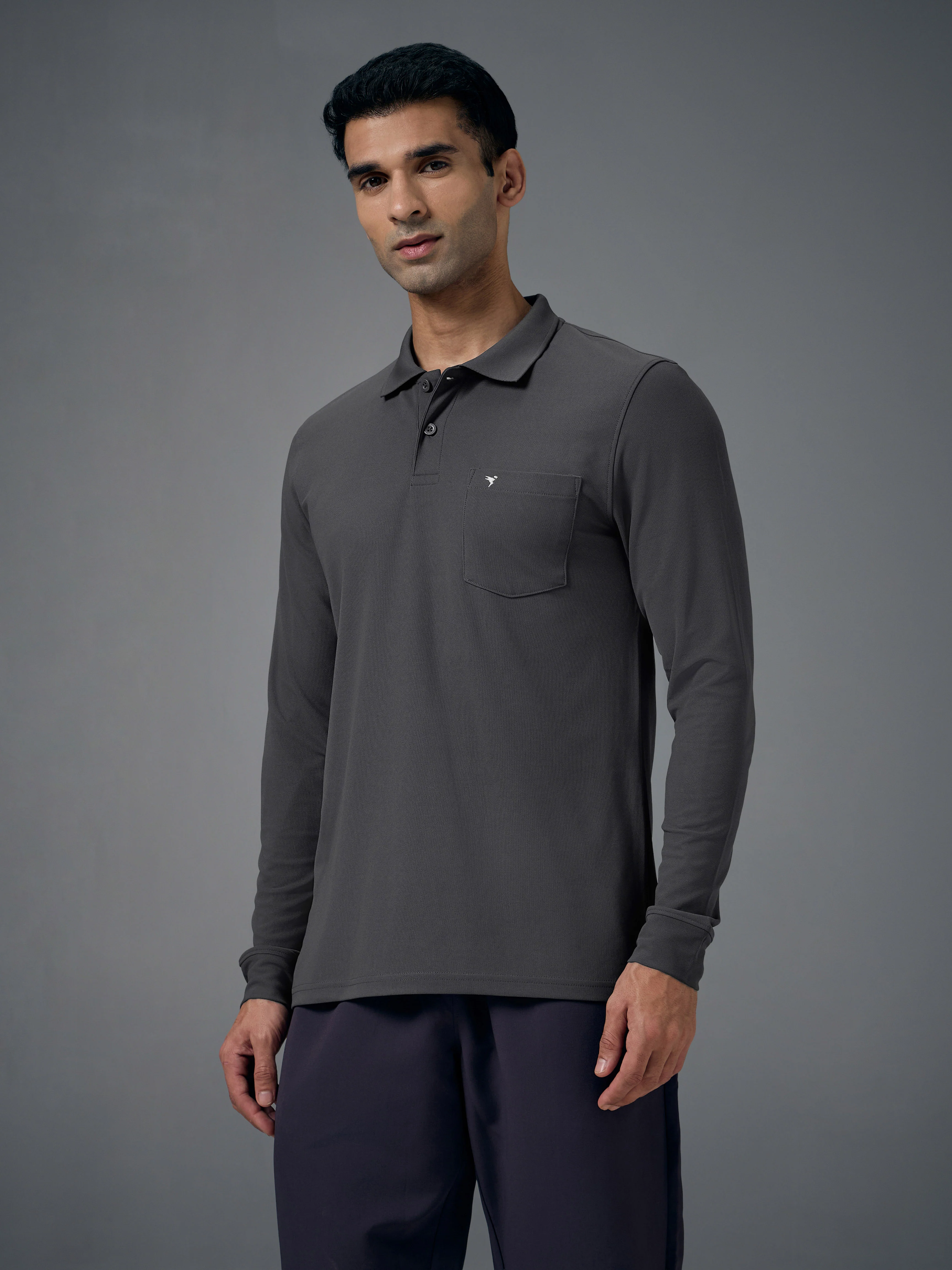 Men Solid Slim Fit Polo T-shirt with MATPIQ - Image 4
