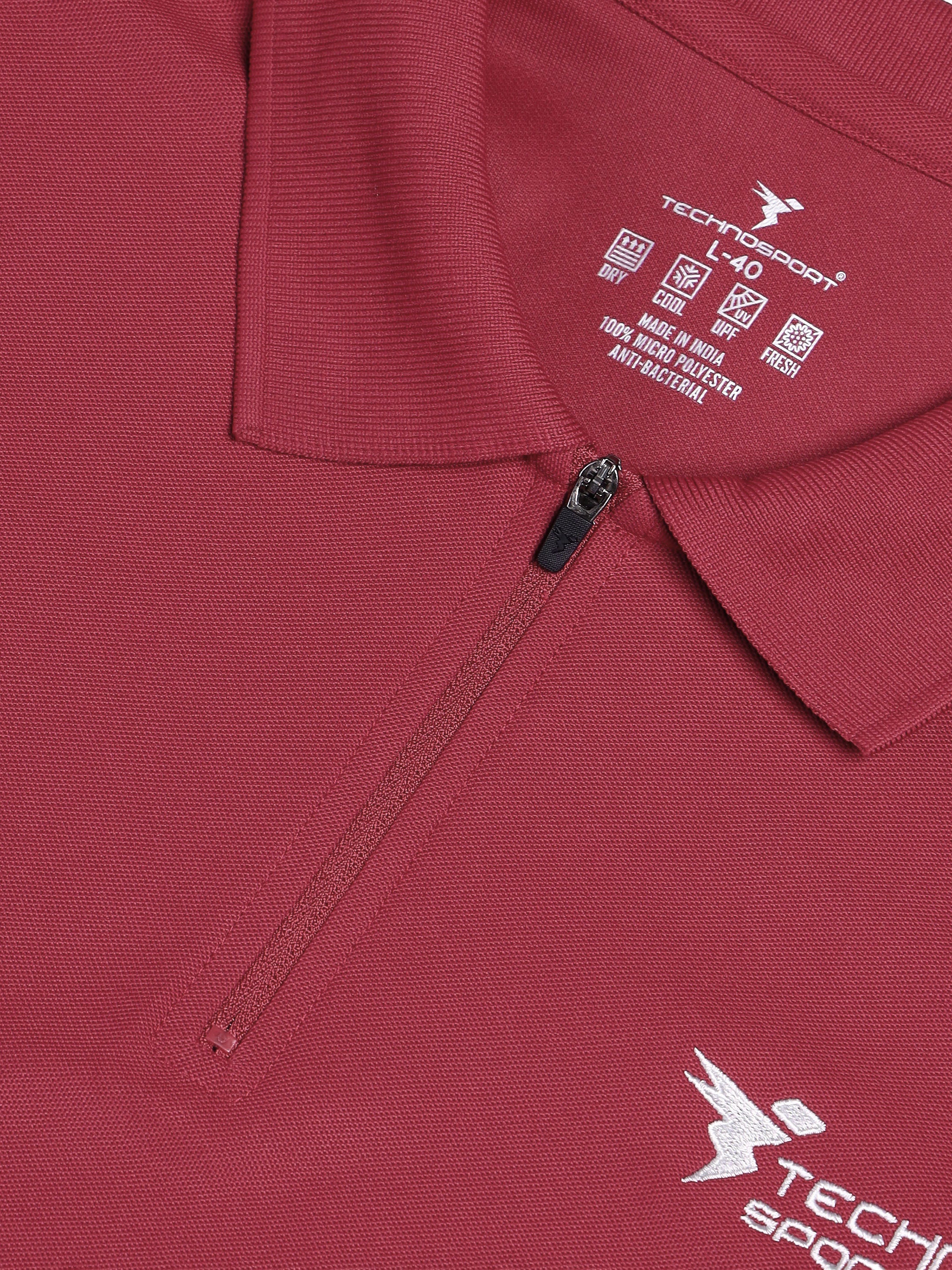 Men Solid Slim Fit Polo T-shirt with MATPIQ - Image 7
