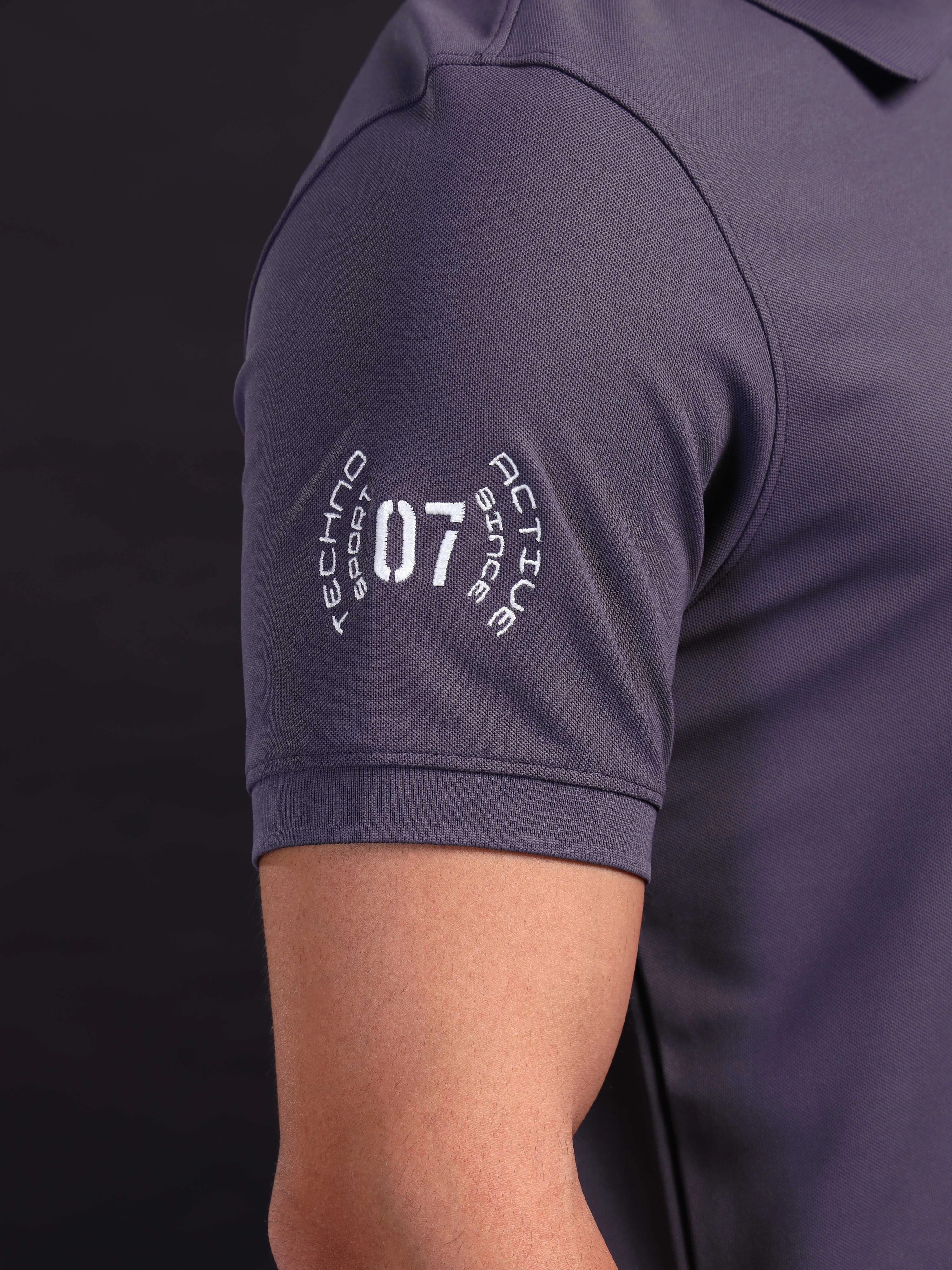 Men Solid Slim Fit Polo T-shirt with MATPIQ - Image 7