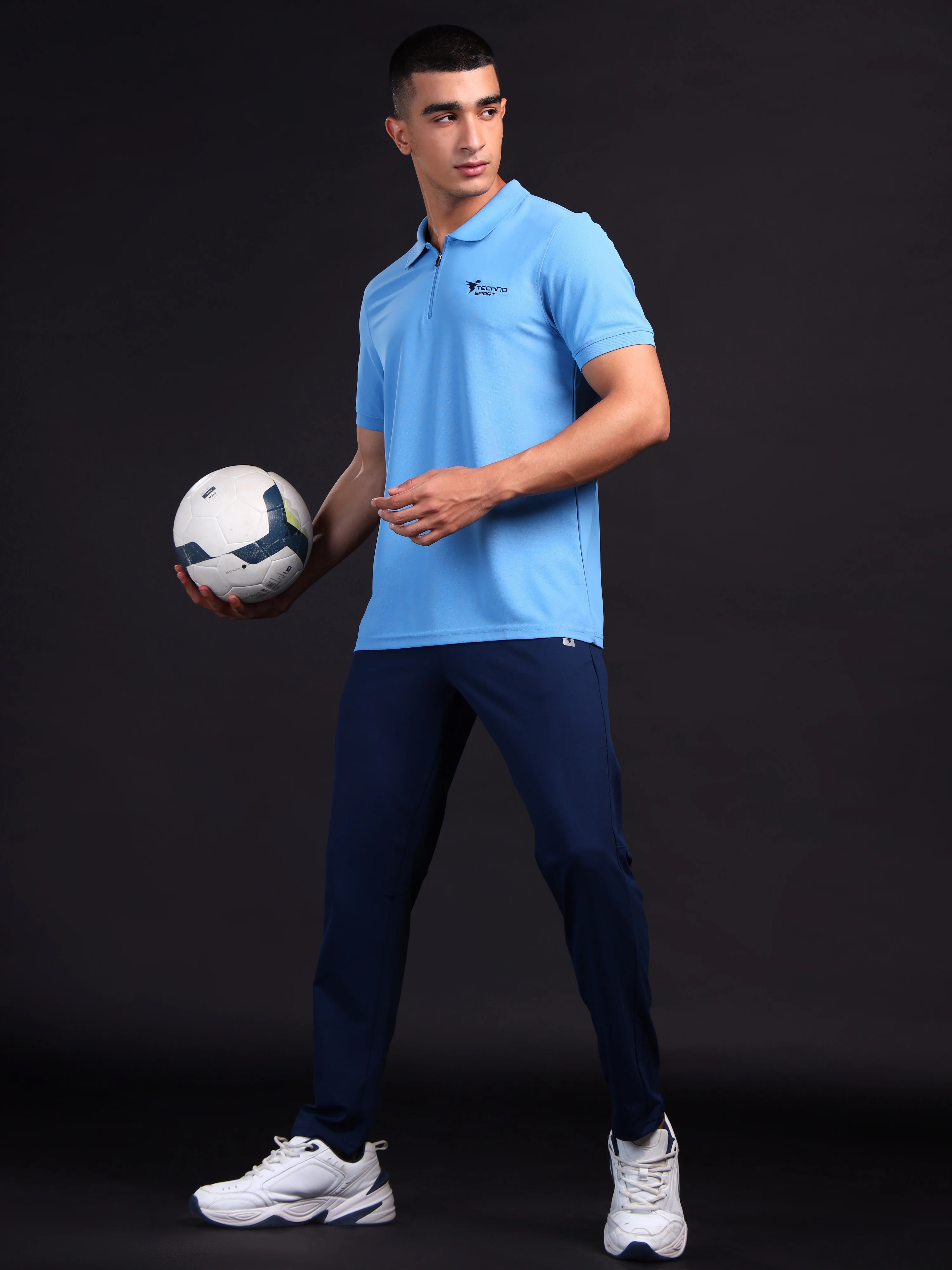 Men Solid Slim Fit Polo T-shirt with MATPIQ - Image 5