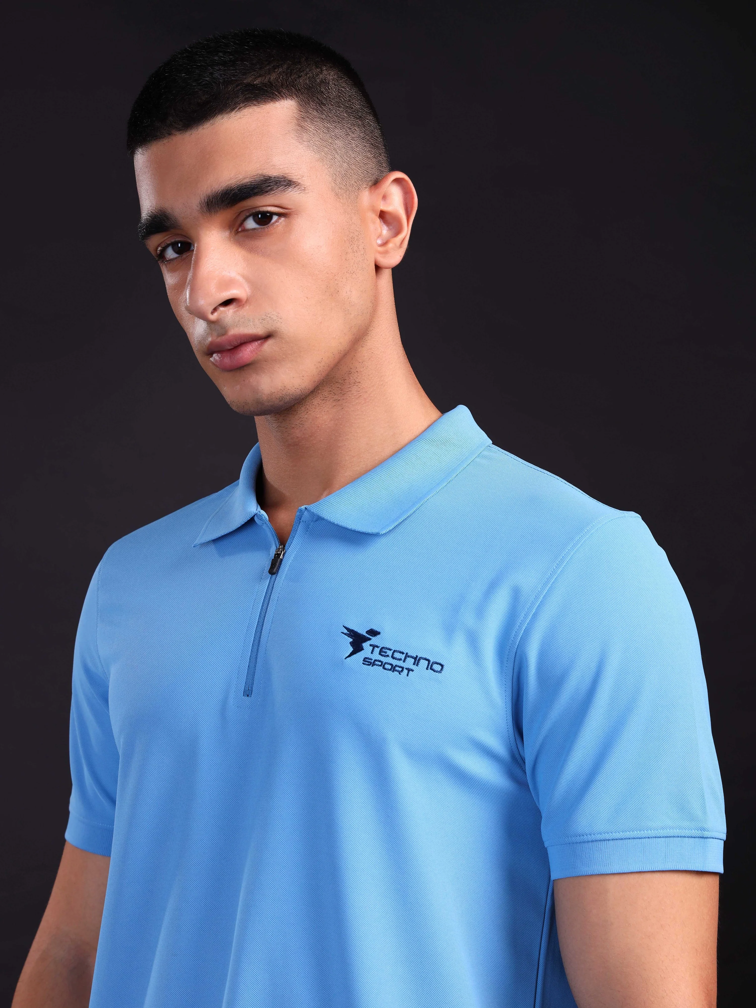 Men Solid Slim Fit Polo T-shirt with MATPIQ - Image 6
