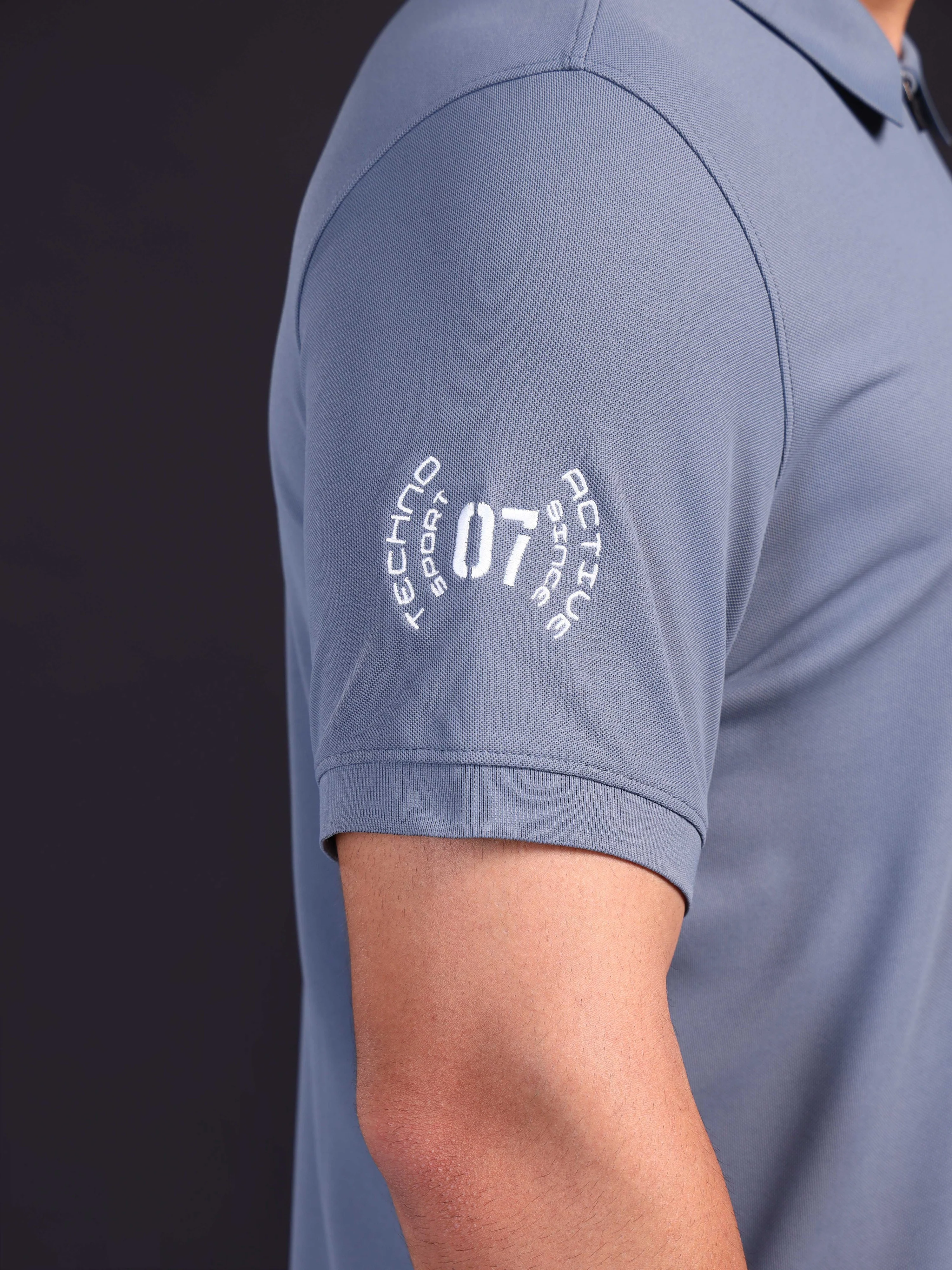 Men Solid Slim Fit Polo T-shirt with MATPIQ - Image 6