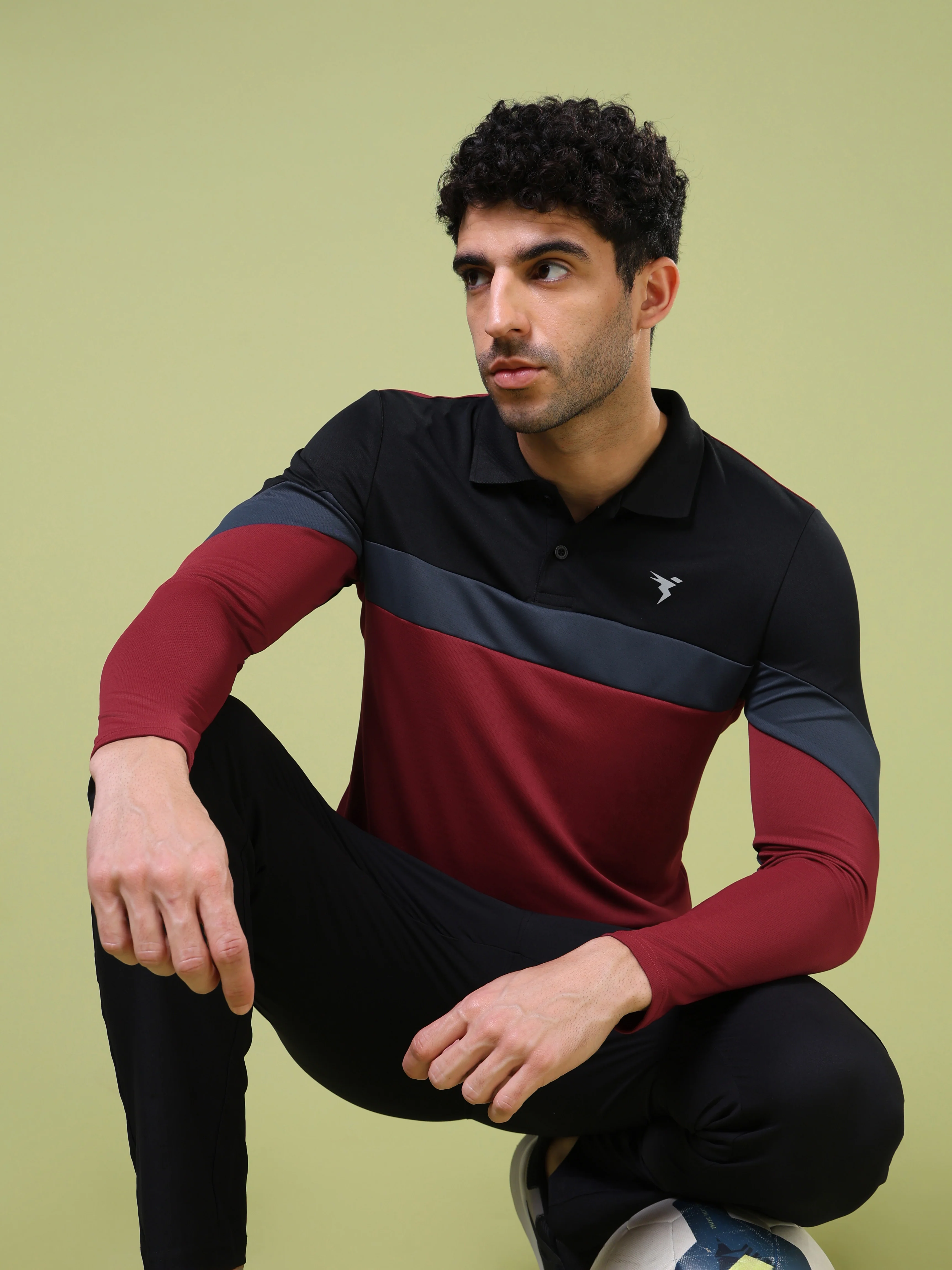 Men Solid Slim Fit Polo T-shirt with TECHNOCOOL+ - Image 2