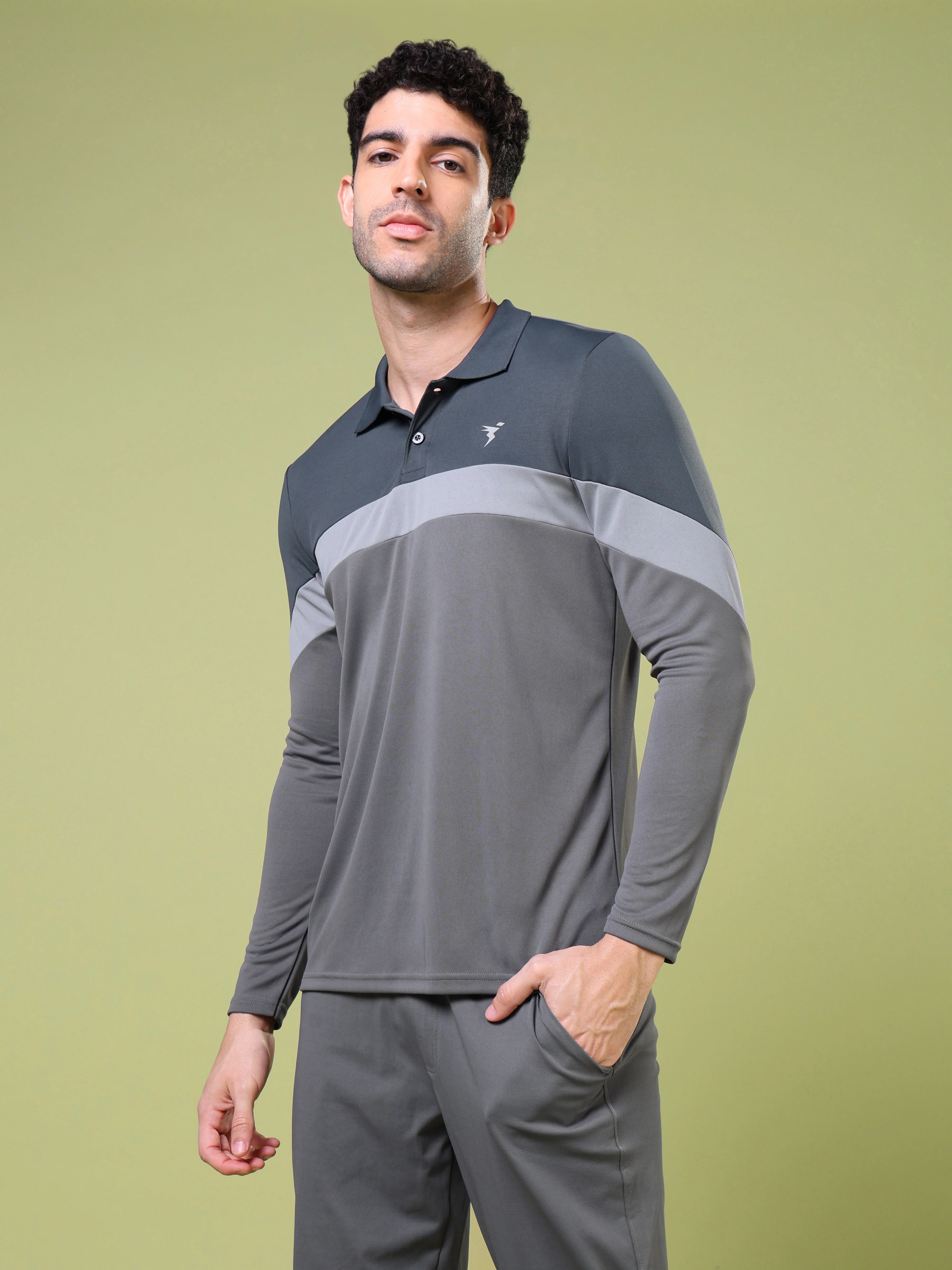Men Solid Slim Fit Polo T-shirt with TECHNOCOOL+ - Image 3