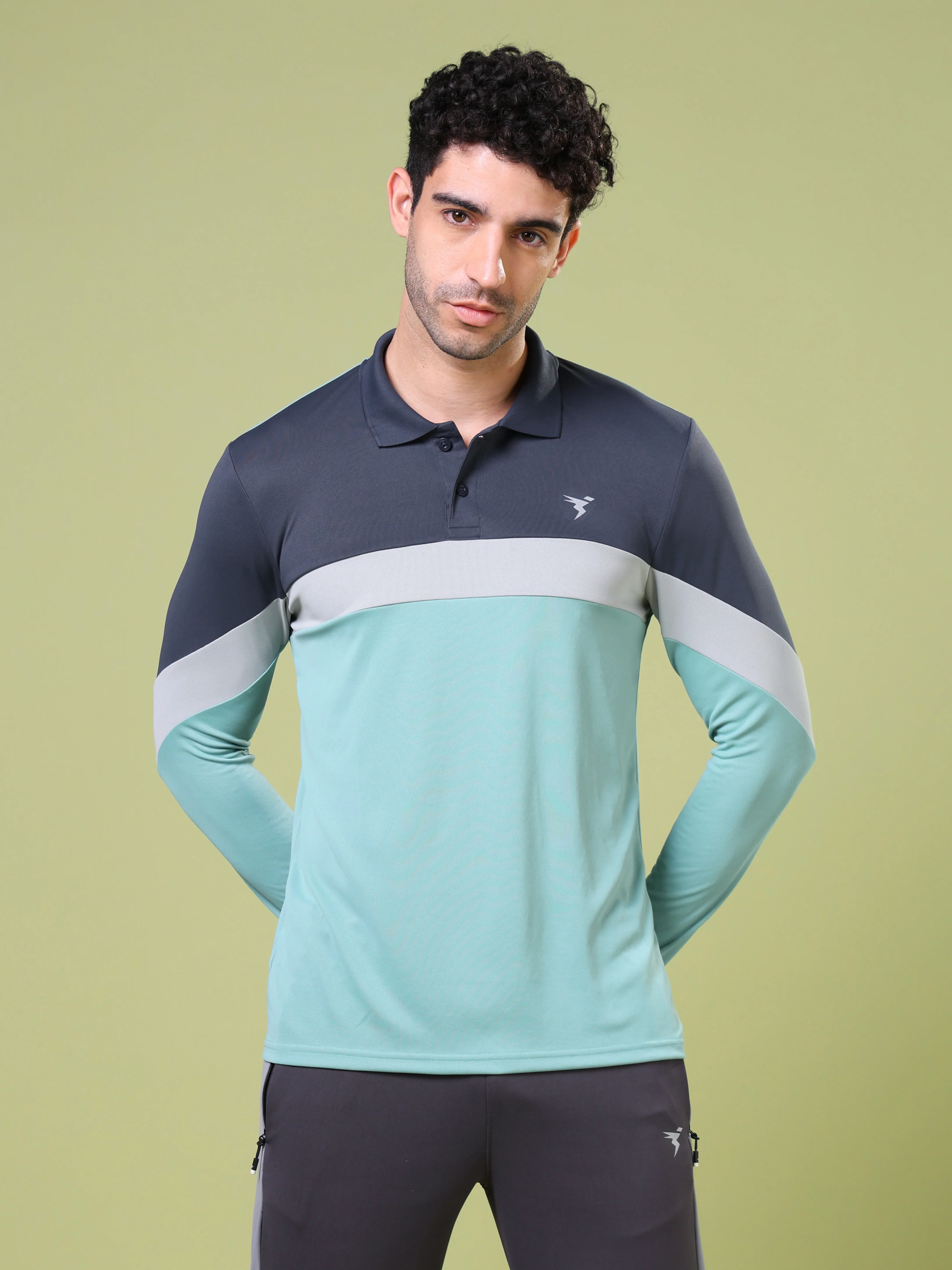 Men Solid Slim Fit Polo T-shirt with TECHNOCOOL+ - Image 2